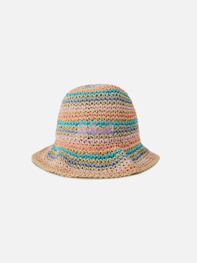 mc2-saint-barth-cappellino-polly-bucket-hat-bambina-a-righe-multicolor image 1