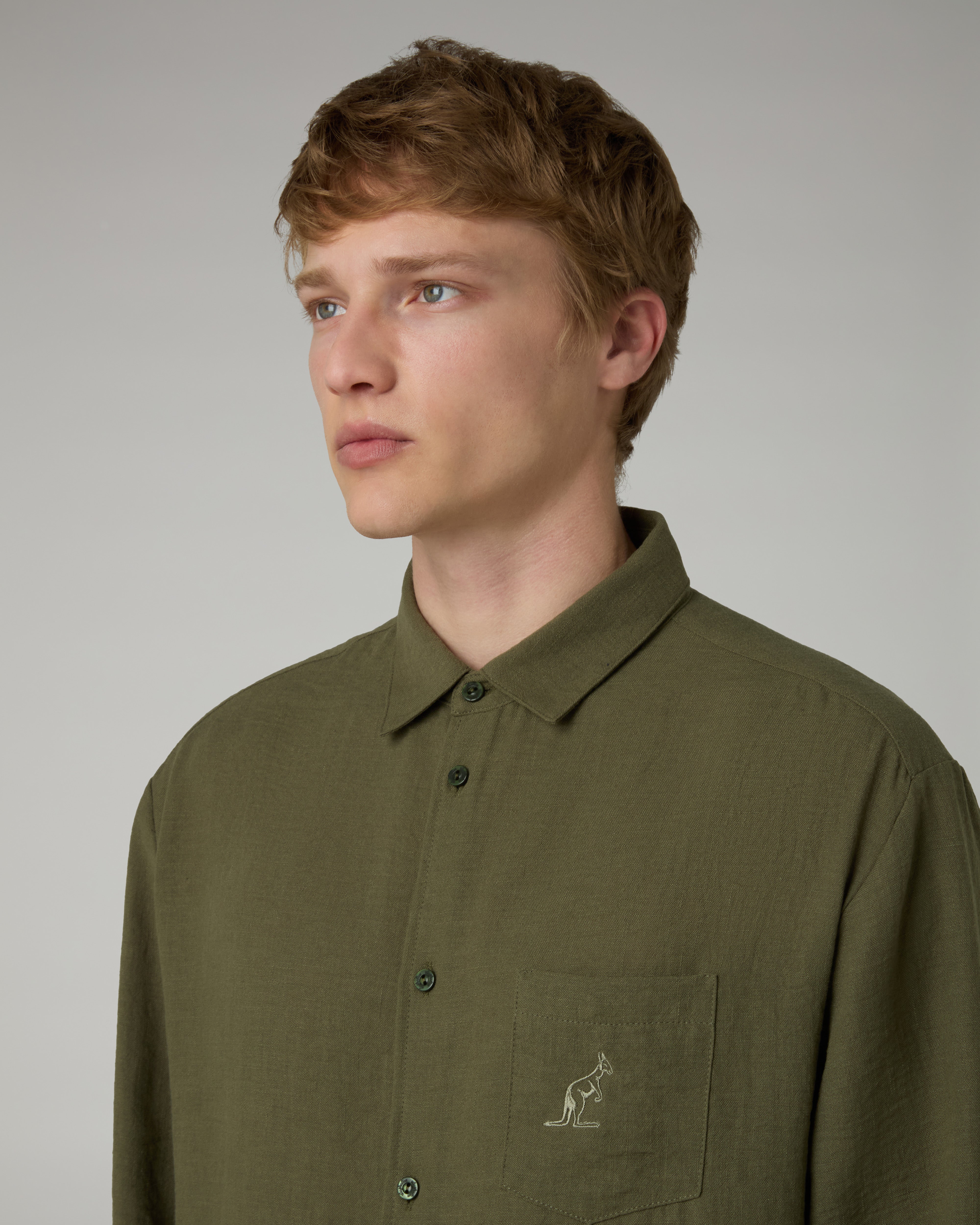 australian-doric-camicia-manica-lunga-canvas-made-in-italy image 4