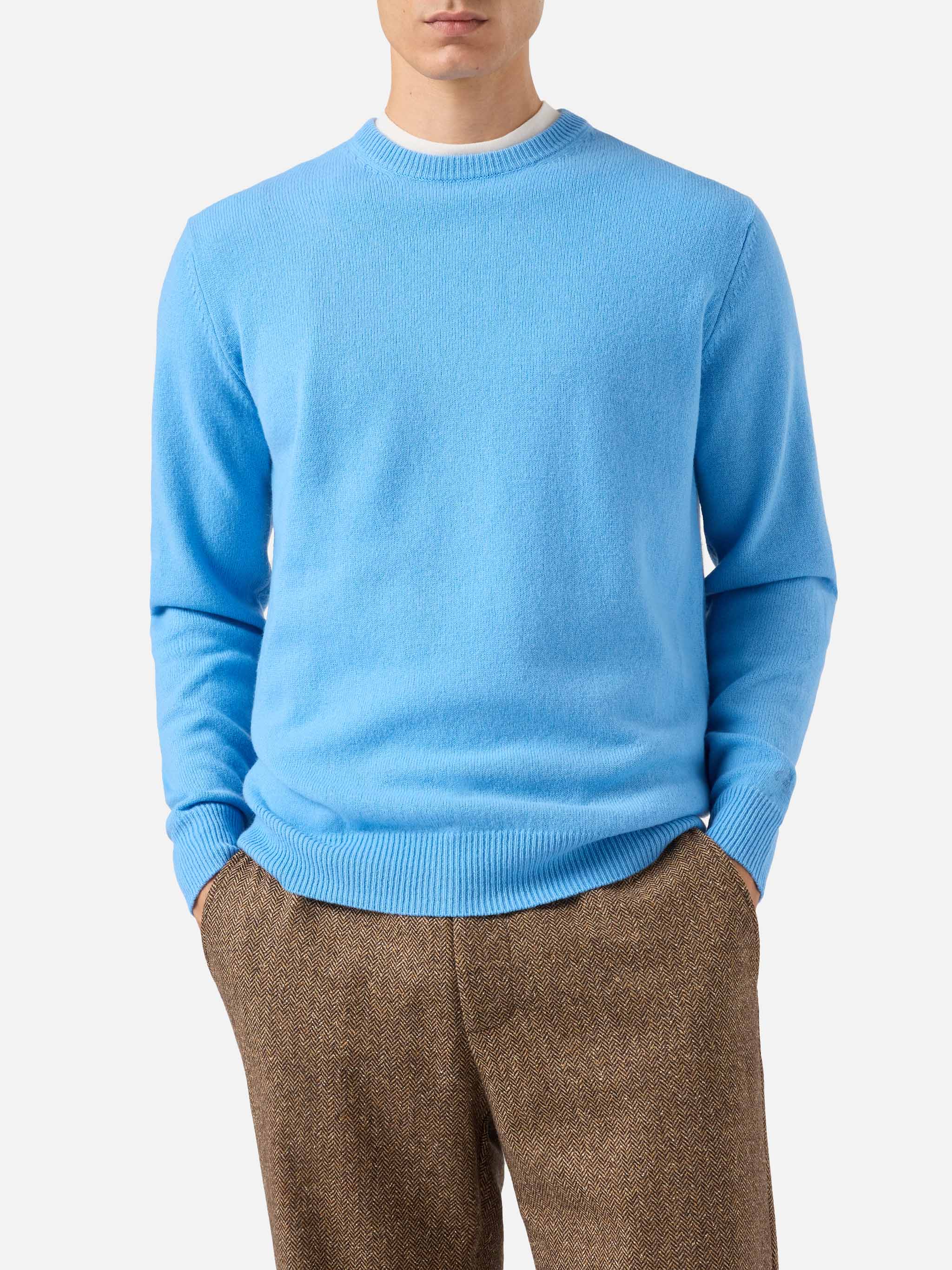 mc2-saint-barth-maglione-regent-uomo-girocollo-100-lambswool-blu-polvere image 1