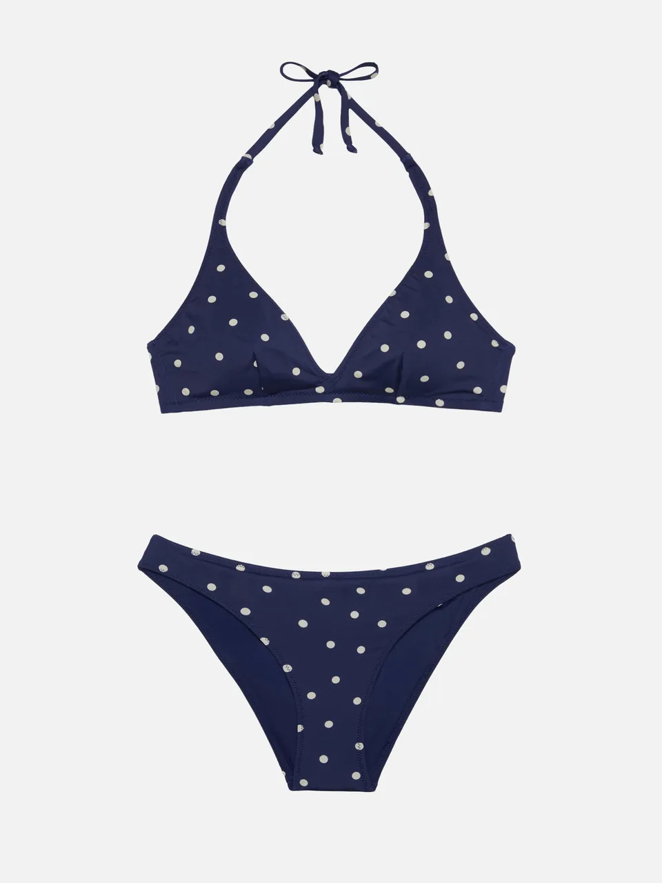 mc2-saint-barth-gaia-maia-bikini-donna-triangolo-blu-pois-vita-alta image 1