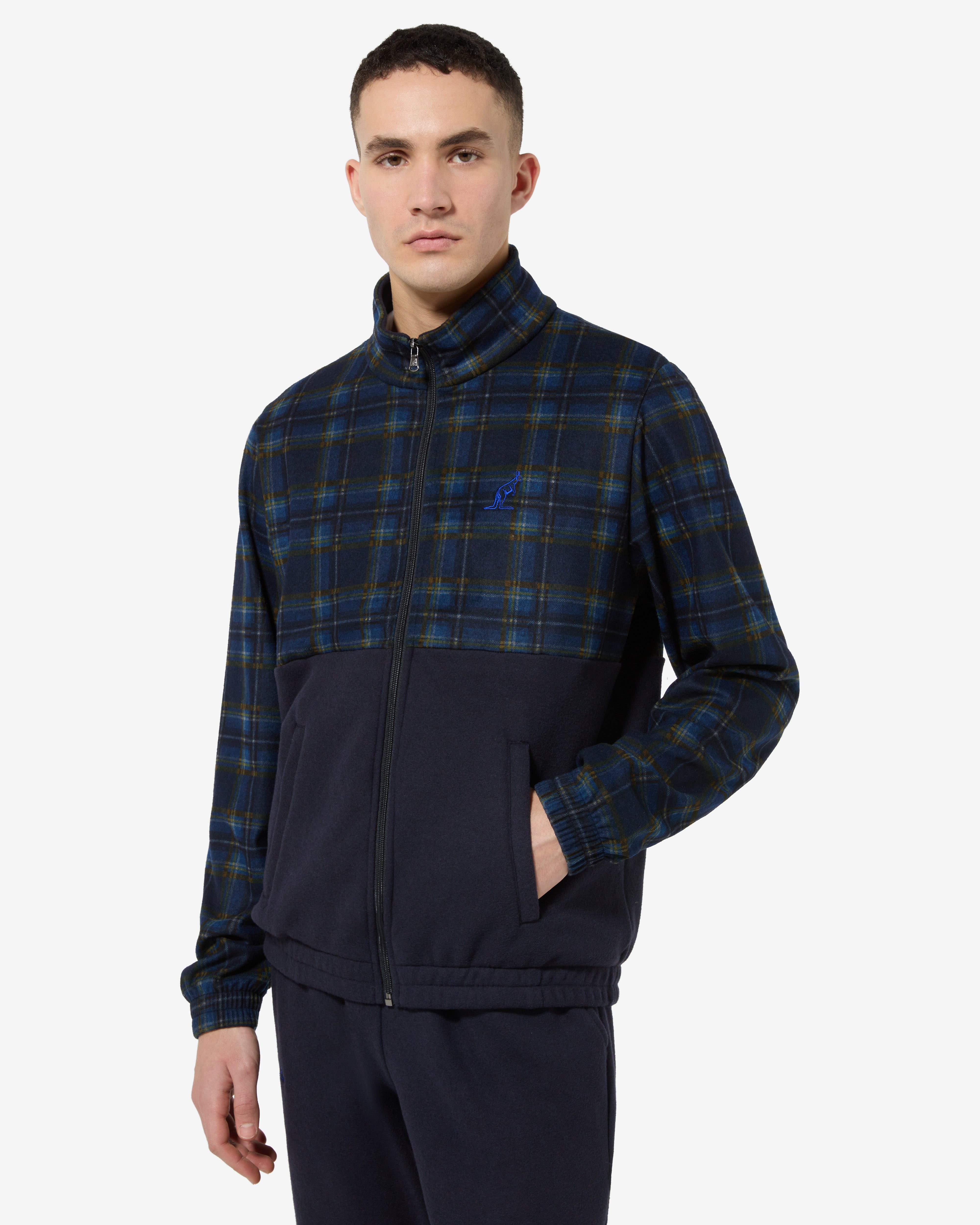 australian-check-tracksuit-tuta-sportiva-softech-check-blu-navy image 4
