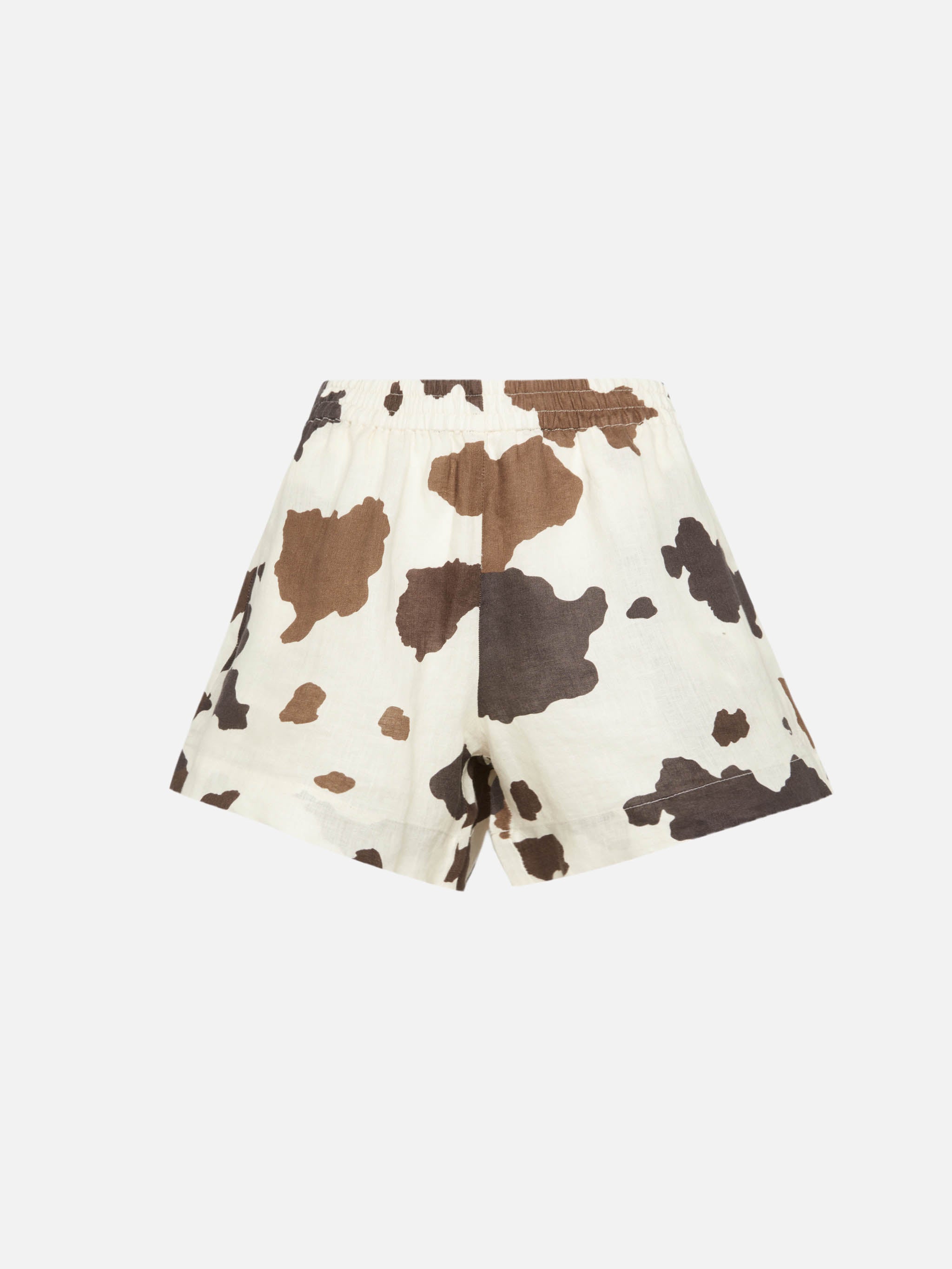 mc2-saint-barth-shorts-meave-lino-donna-stampa-cow-skin-marrone image 5