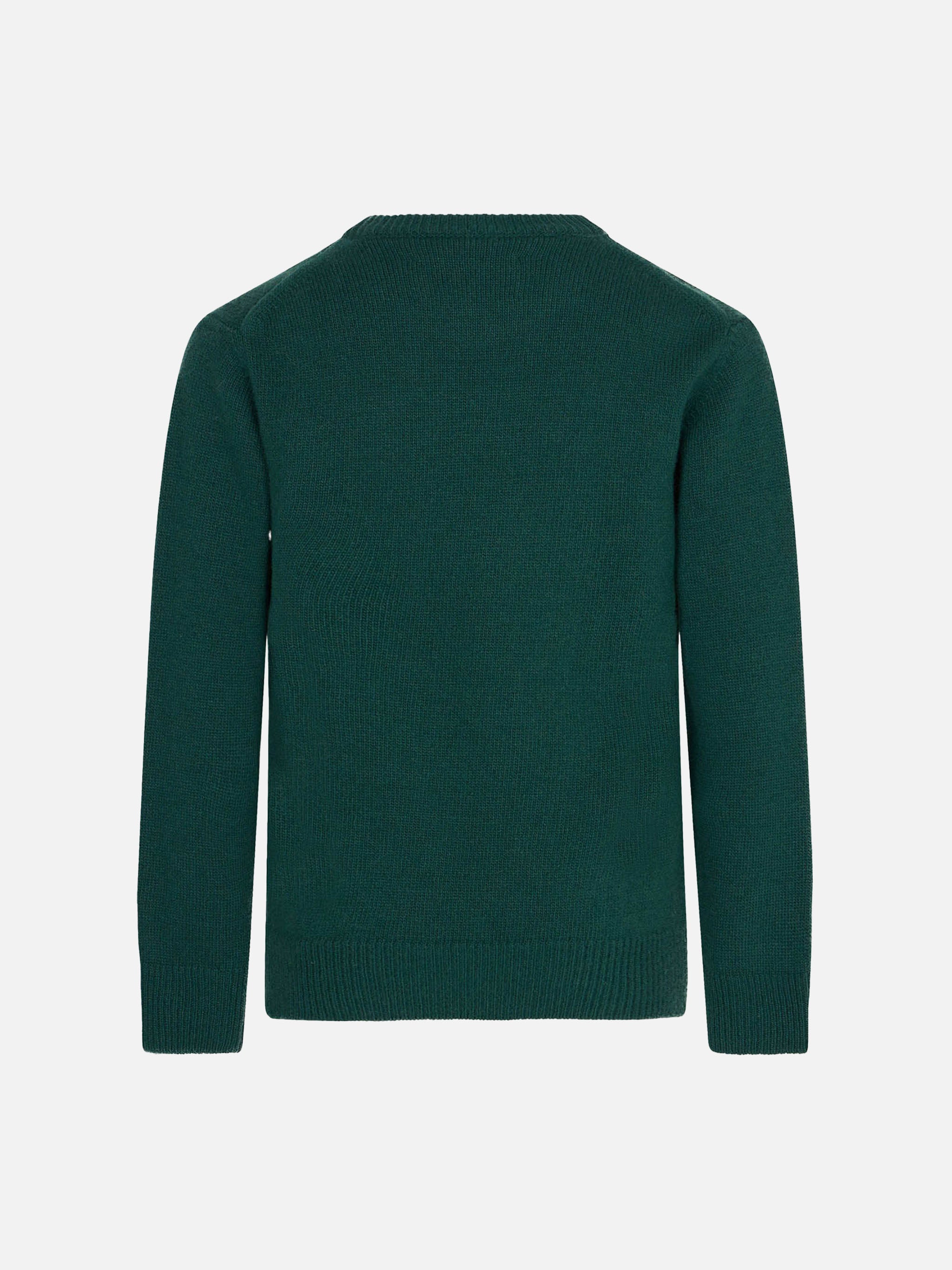 mc2-saint-barth-maglione-bambino-girocollo-verde-stampa-snoopy-peanuts image 2