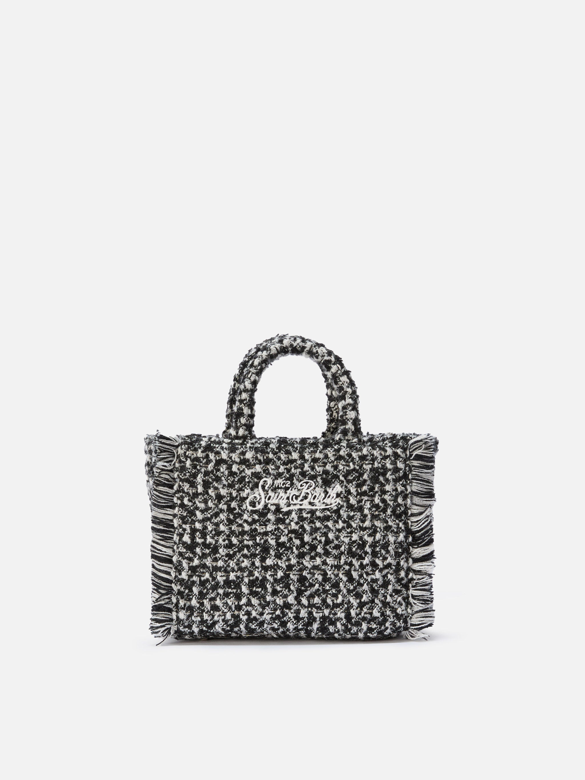 mc2-saint-barth-vanity-mini-borsa-mini-tweed-bianco-e-nero image 1