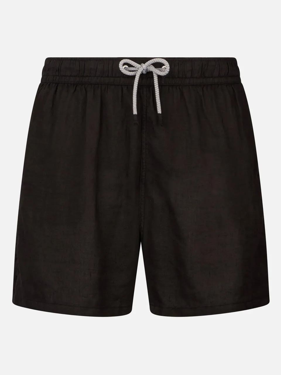 mc2-saint-barth-gustavia-costume-mare-uomo-lino-nero-tinta-unita image 1