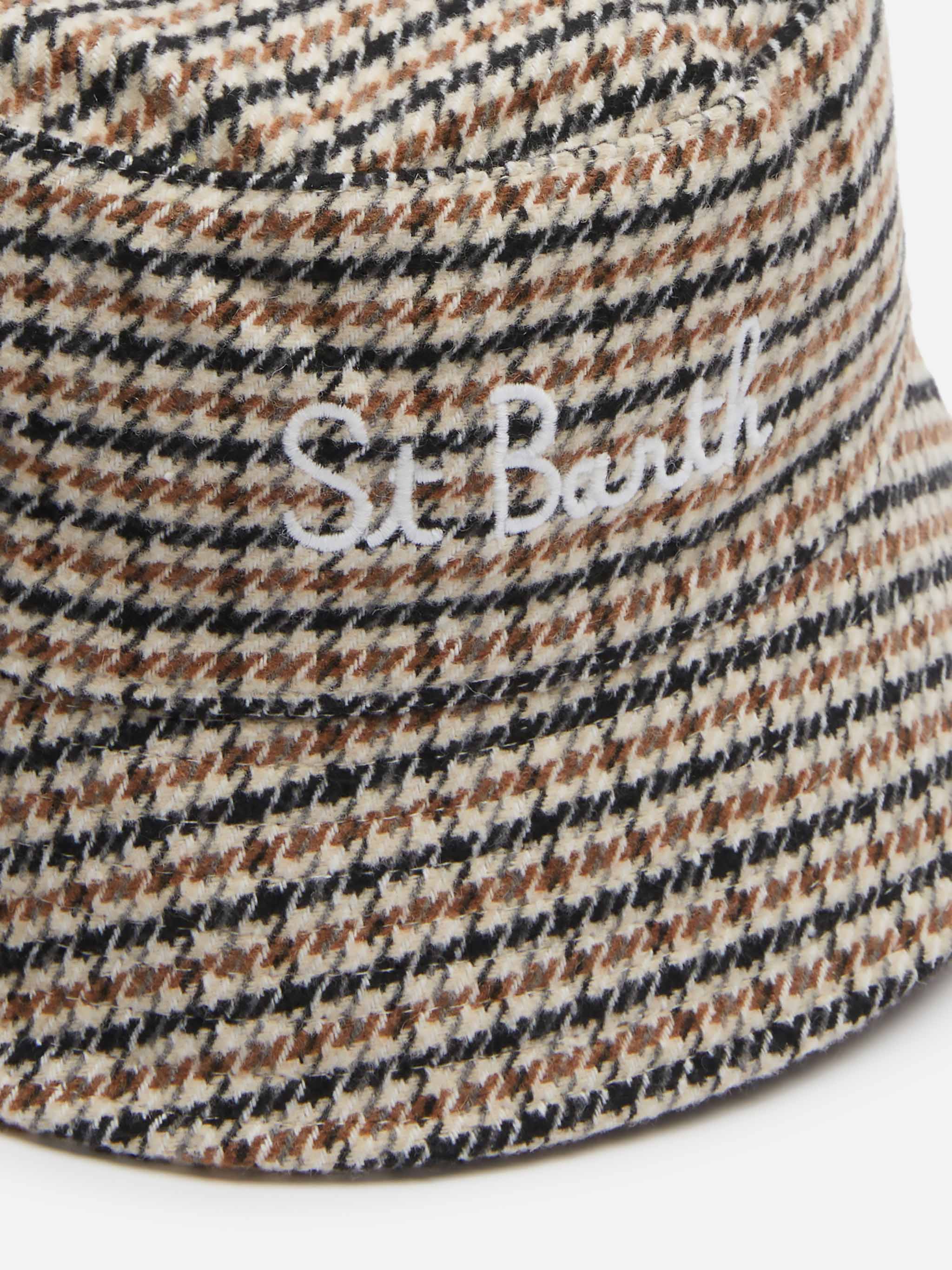 mc2-saint-barth-jude-cappello-da-pescatore-pied-de-poule-marrone image 3
