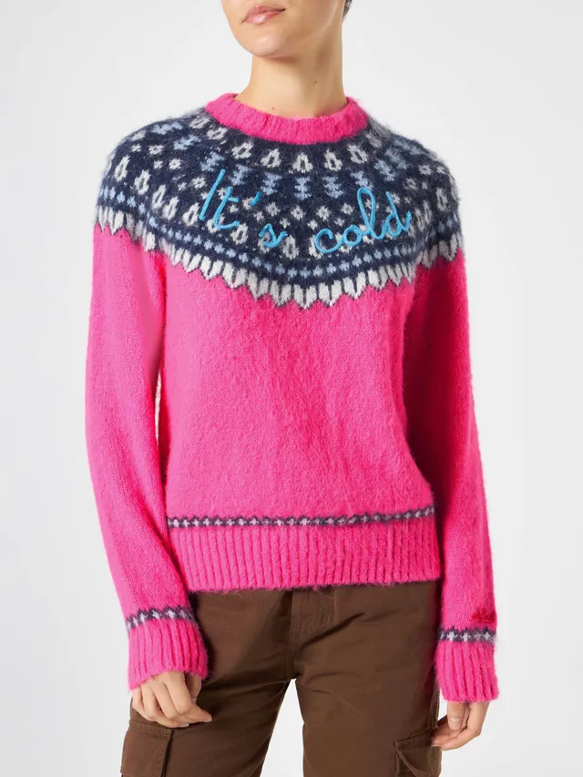 mc2-saint-barth-danya-maglia-donna-new-queen-nordic-soft-jacquard-fucsia image 1