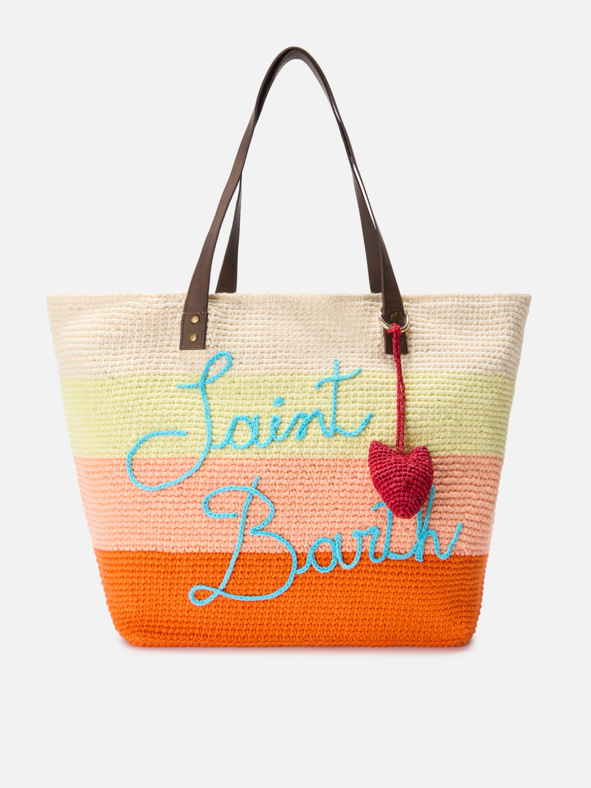 mc2-saint-barth-charm-borsa-cuore-rafia-rossa image 2