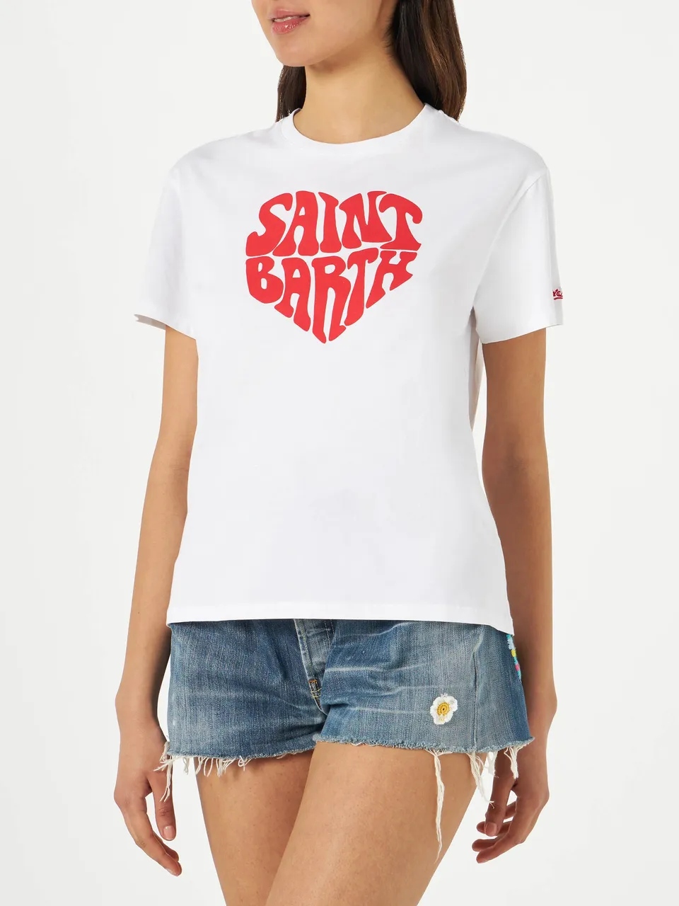 mc2-saint-barth-emi-t-shirt-donna-cotone-bianca-scritta-saint-barth-rossa image 1