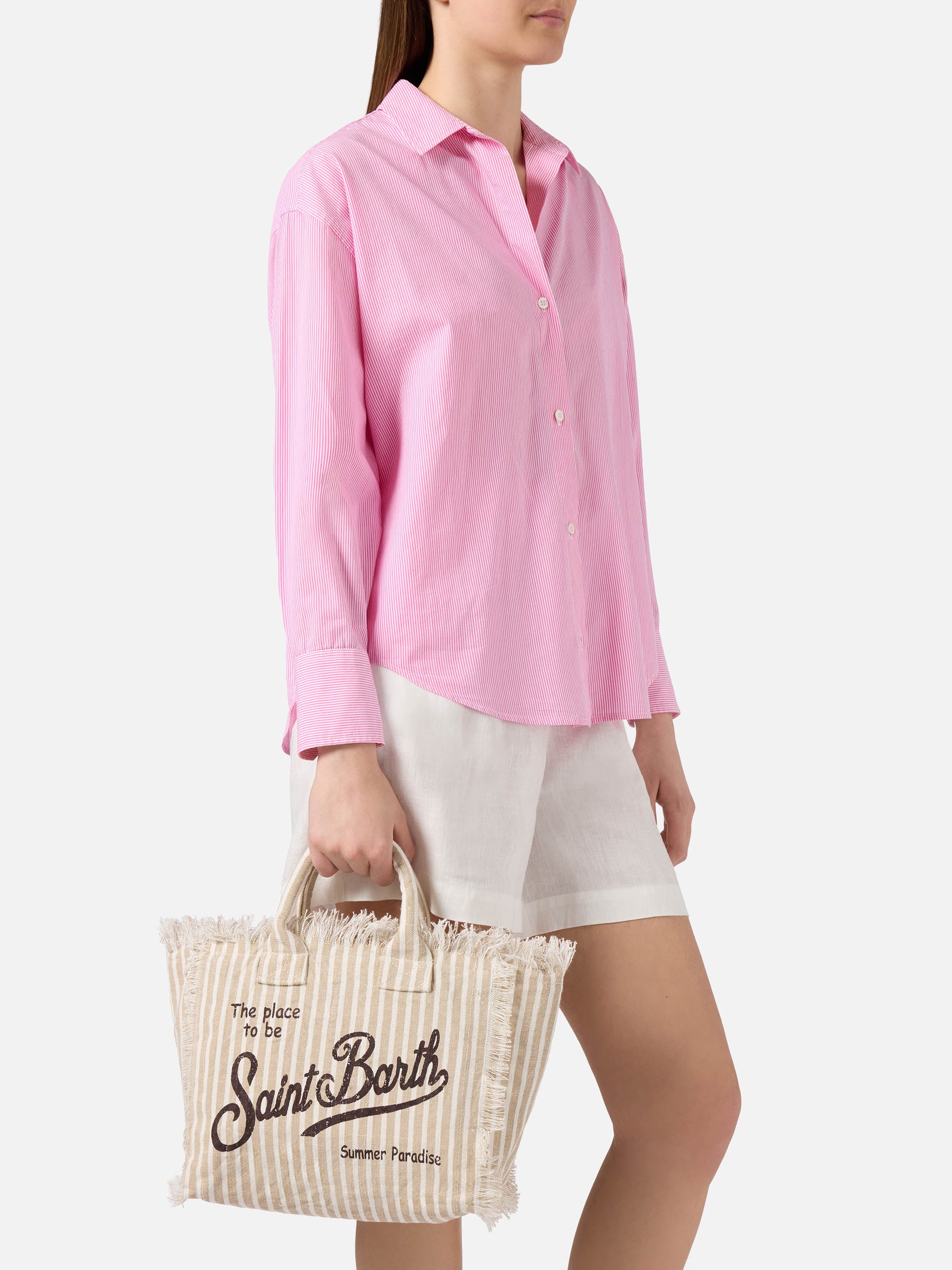 mc2-saint-barth-borsa-colette-in-lino-a-righe-beige-e-bianche-con-frange image 2