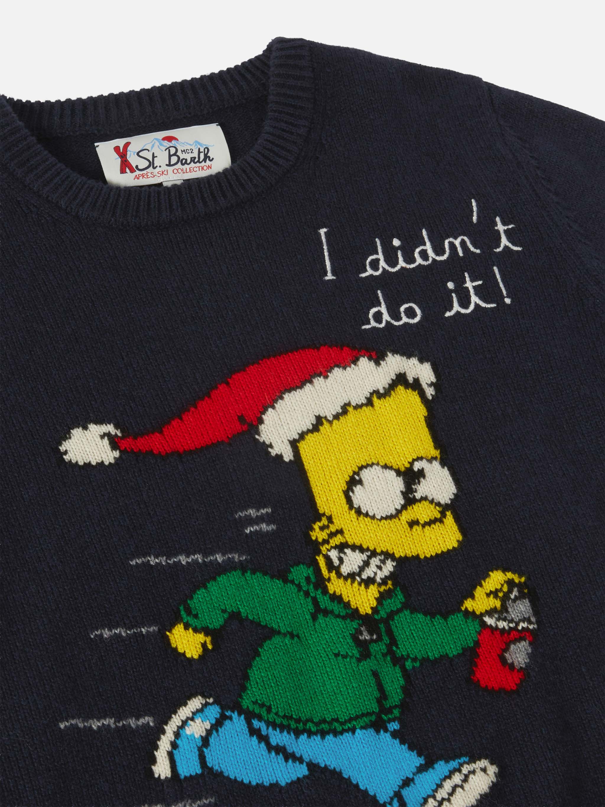 mc2-saint-barth-douglas-maglione-bambino-blu-navy-bart-simpson-special-edition-t image 2