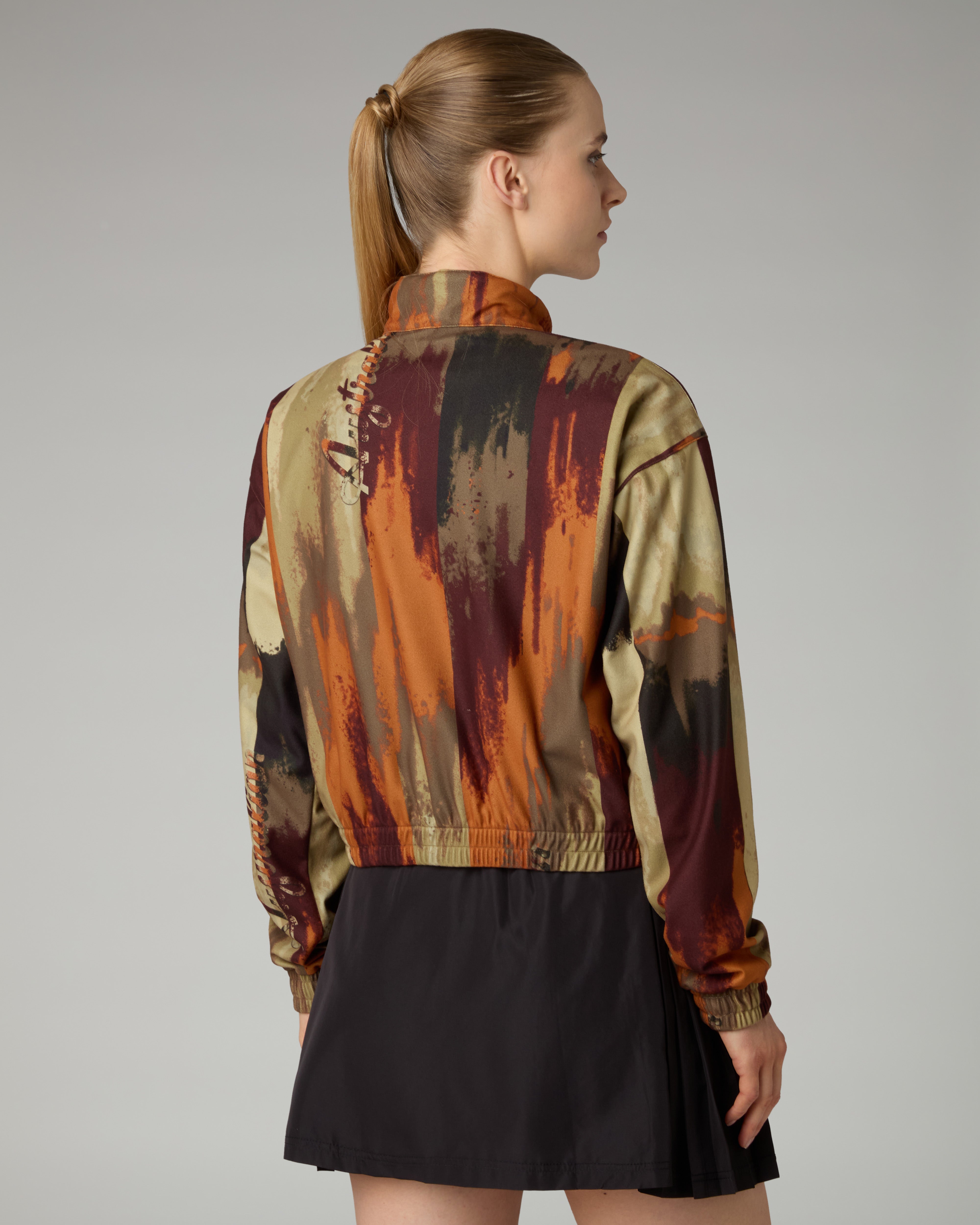 australian-bujad-track-jacket-arancione-cropped-con-stampa-all-over image 3