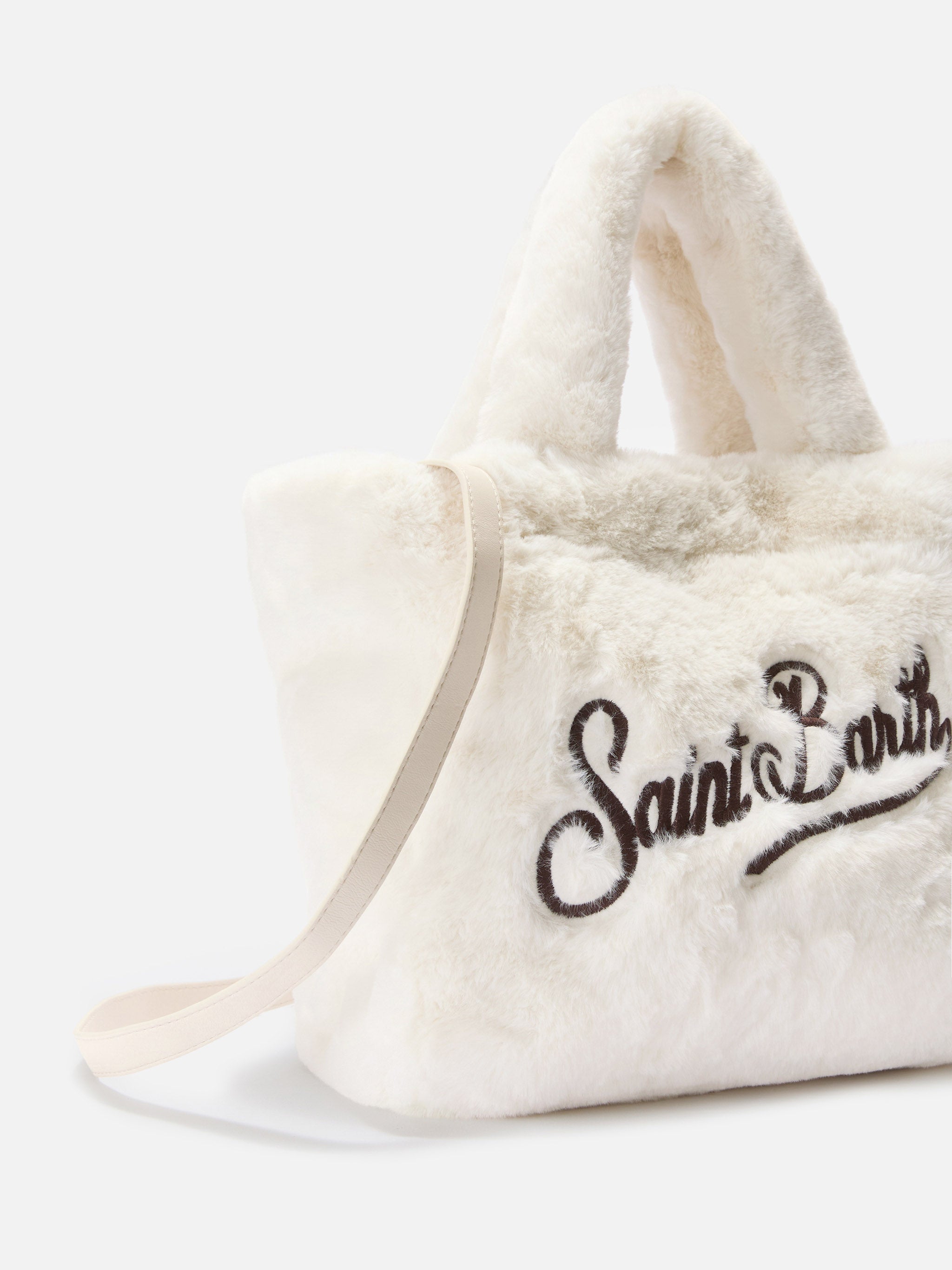 mc2-saint-barth-borsa-a-mano-colette-soft-in-faux-fur-bianco-con-tracolla-removi image 3