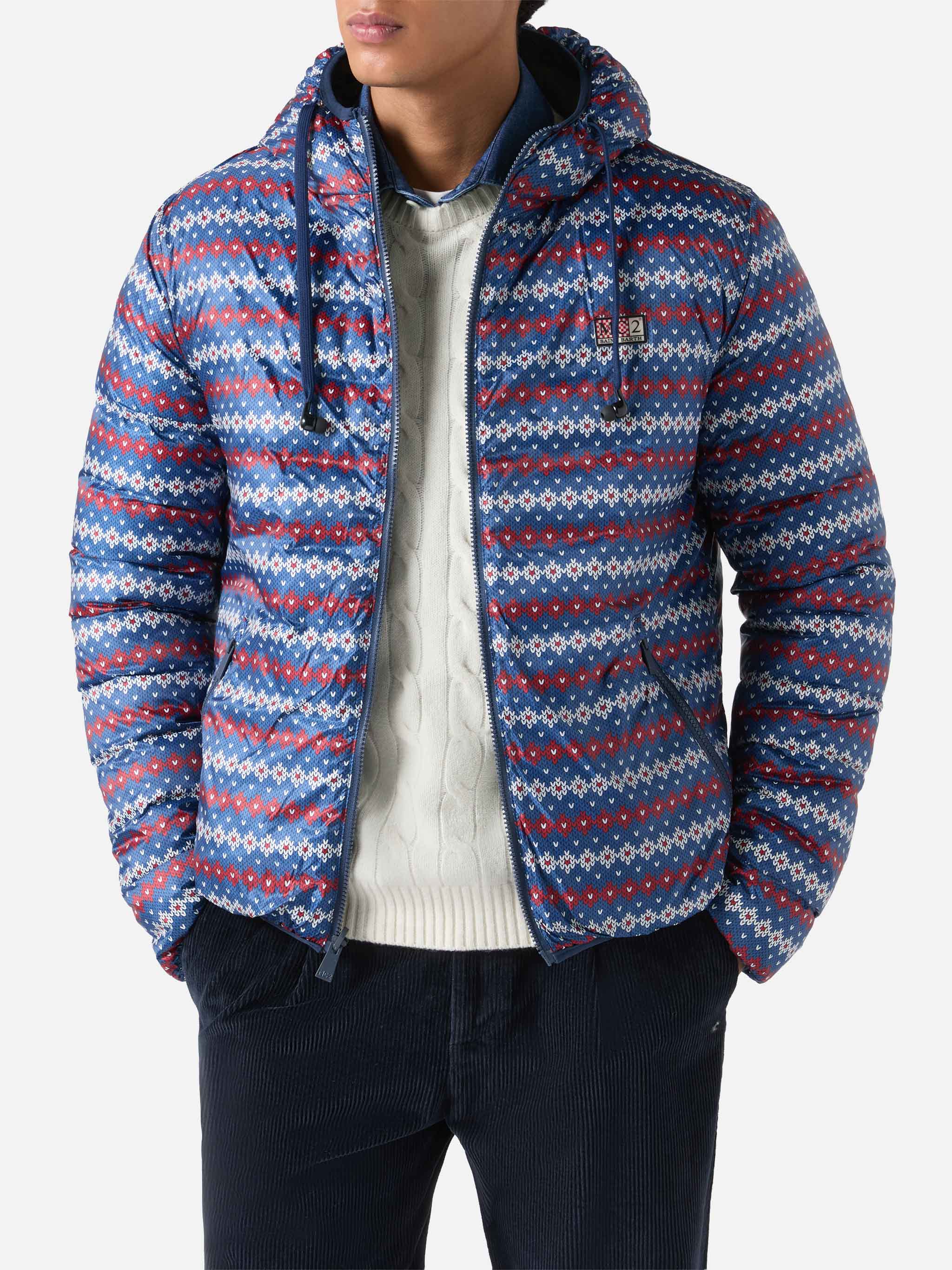 mc2-saint-barth-piumino-double-face-courchevel-uomo-verde-militare-reversibile image 2