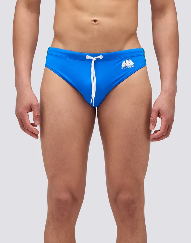 sundek-m287ssl3000-slip-mare-uomo-sax-tinta-unita-con-bande-laterali image 1
