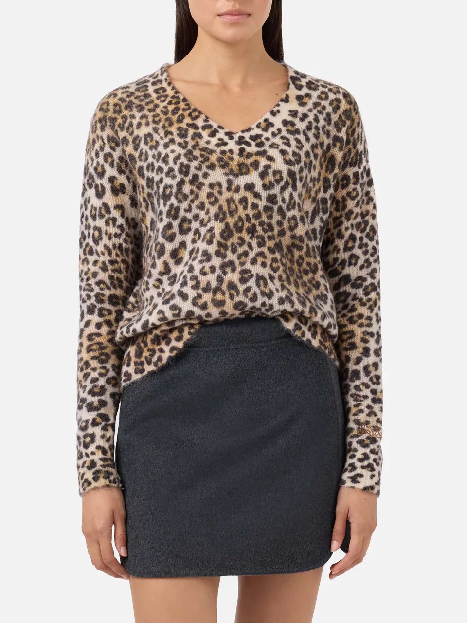 mc2-saint-barth-pullover-donna-ela0002-scollo-a-v-mohair-cammello-leopardato image 1