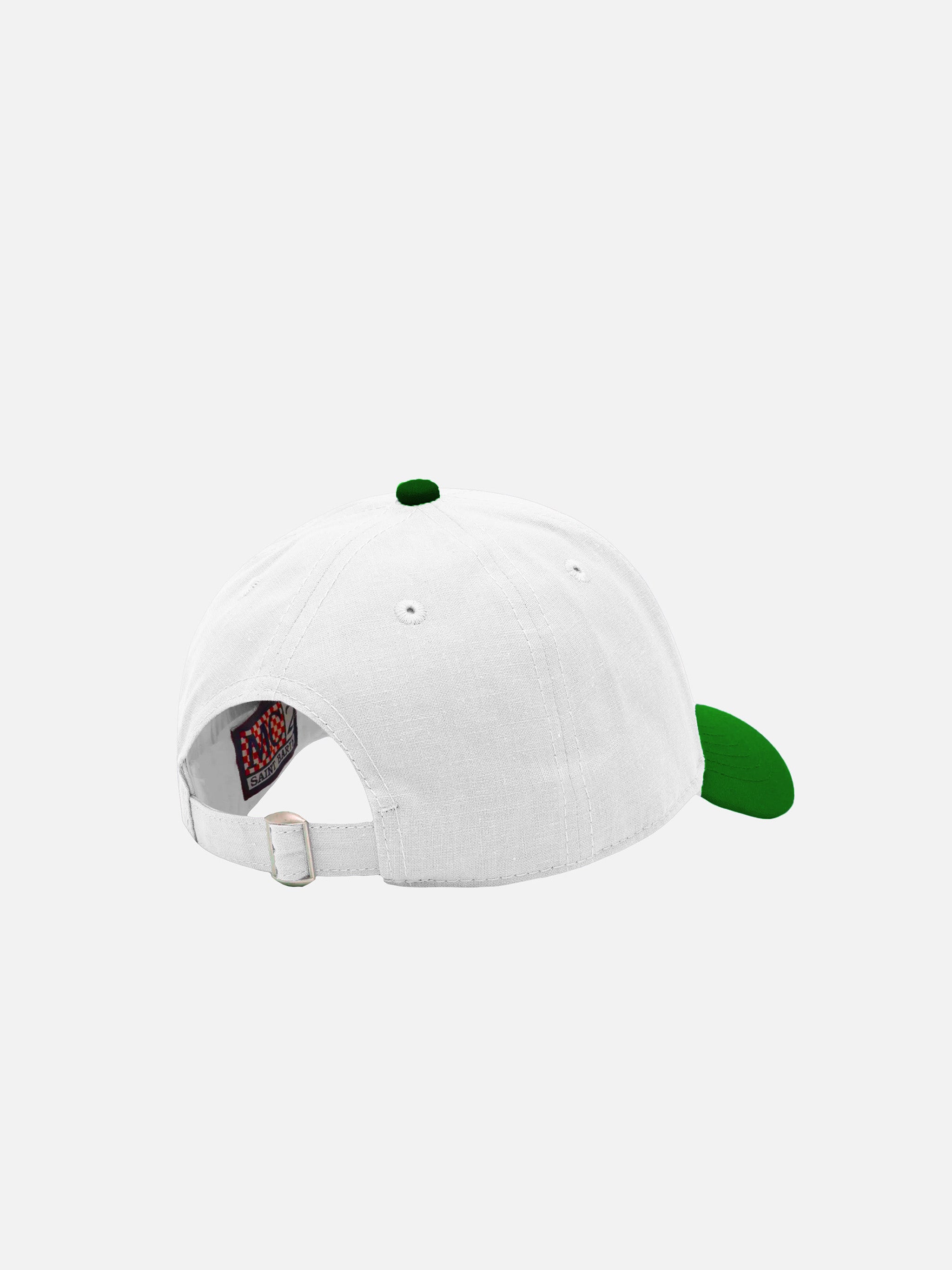 mc2-saint-barth-peter-jr-cappellino-bianco-e-verde-bambino-con-ricamo image 3