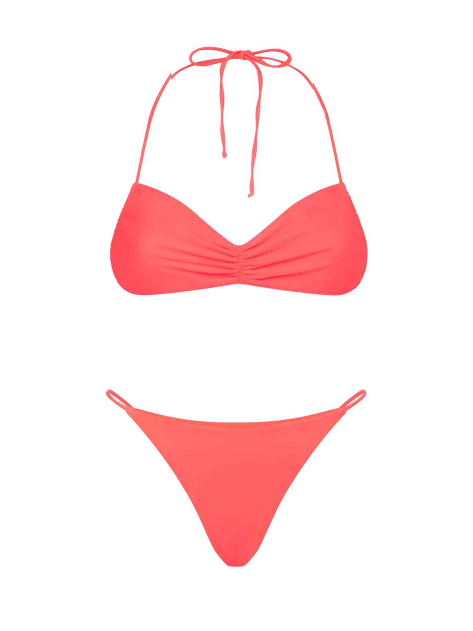 mc2-saint-barth-bikini-levante-jodene-bikini-a-fascia-rosso-fluo-tinta-unita image 1