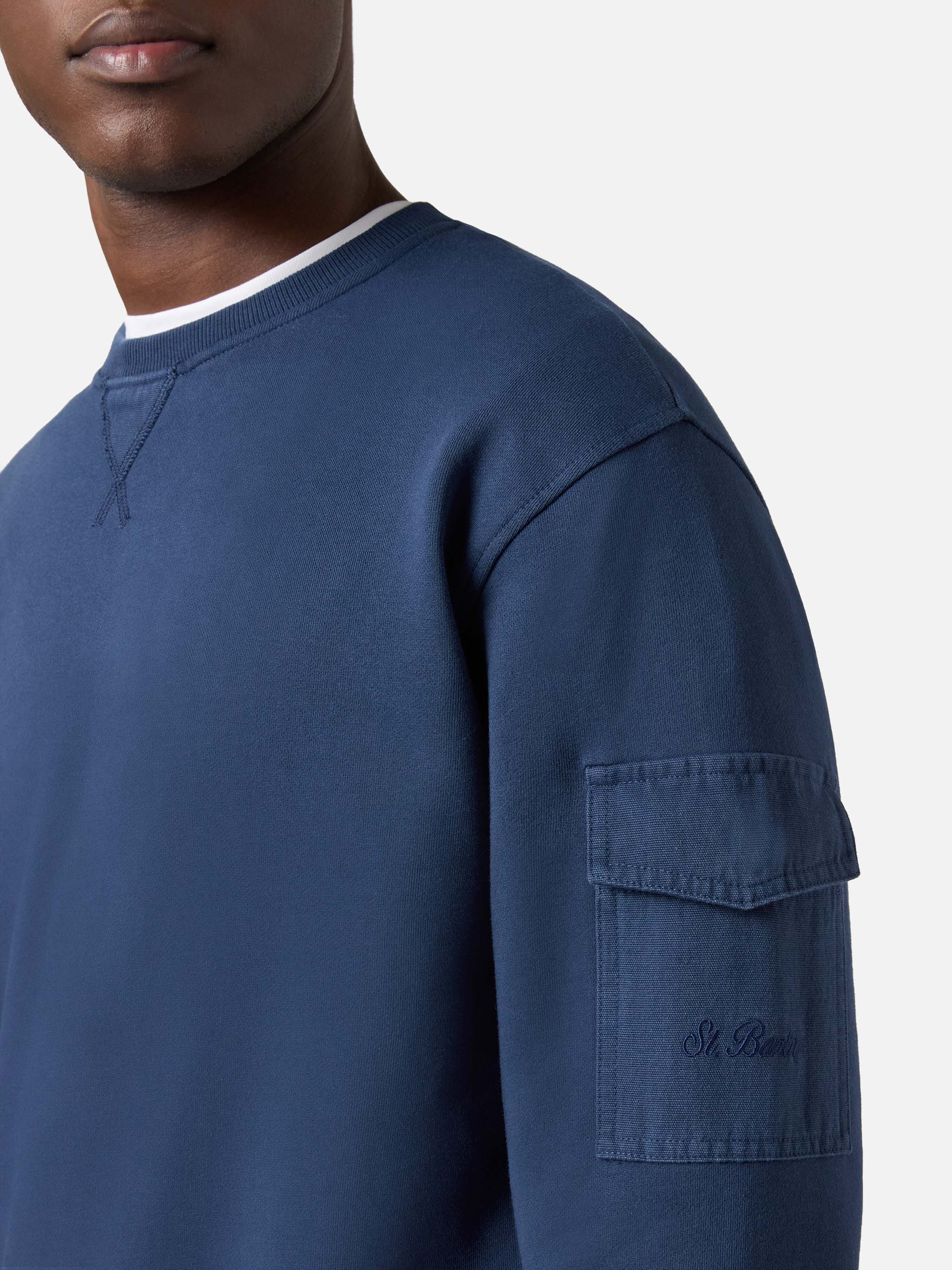 mc2-saint-barth-felpa-chester-blu-navy-con-tasca-applicata image 2