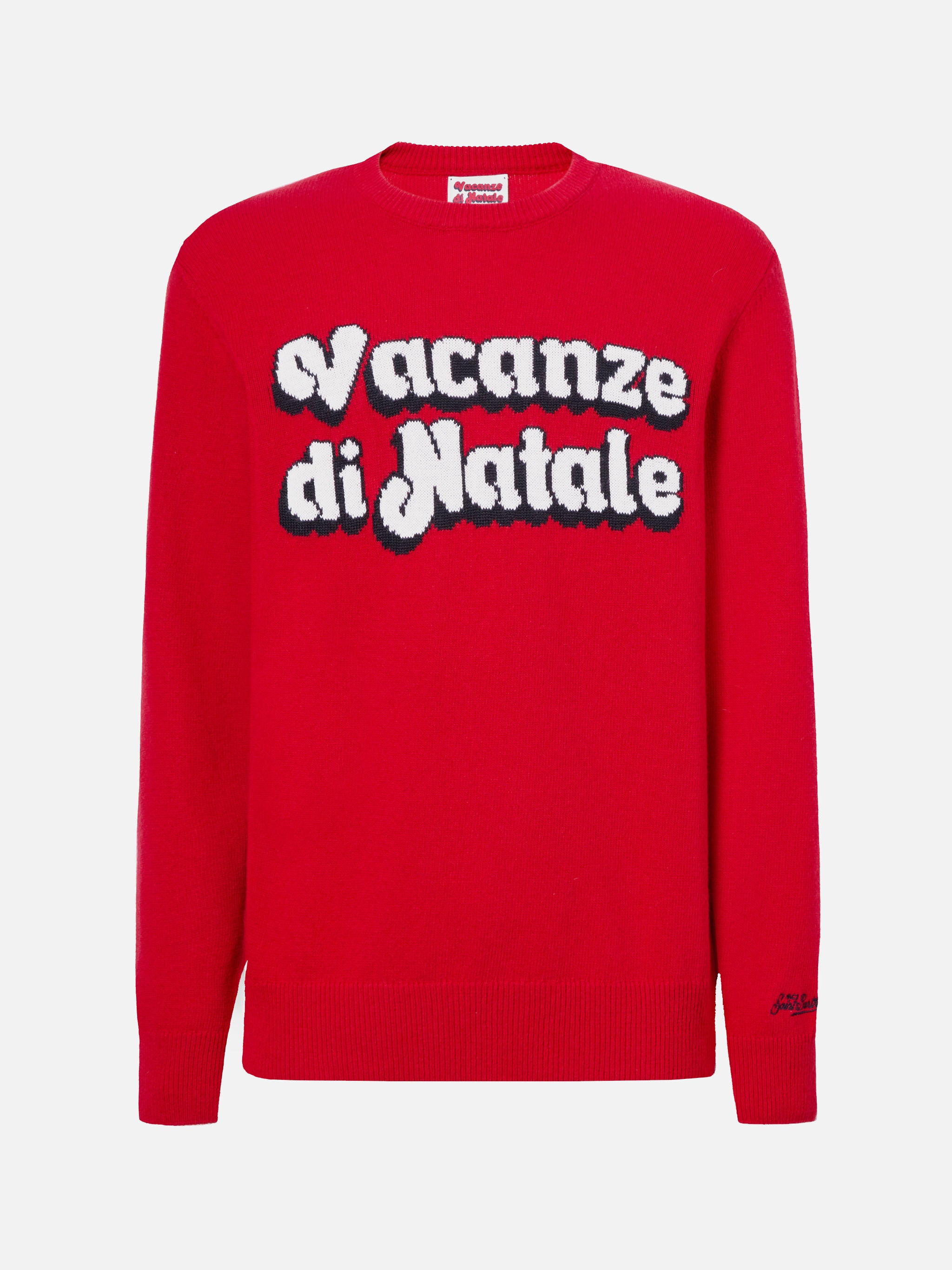 mc2-saint-barth-heron-maglione-uomo-rosso-jacquard-vacanze-di-natale image 5