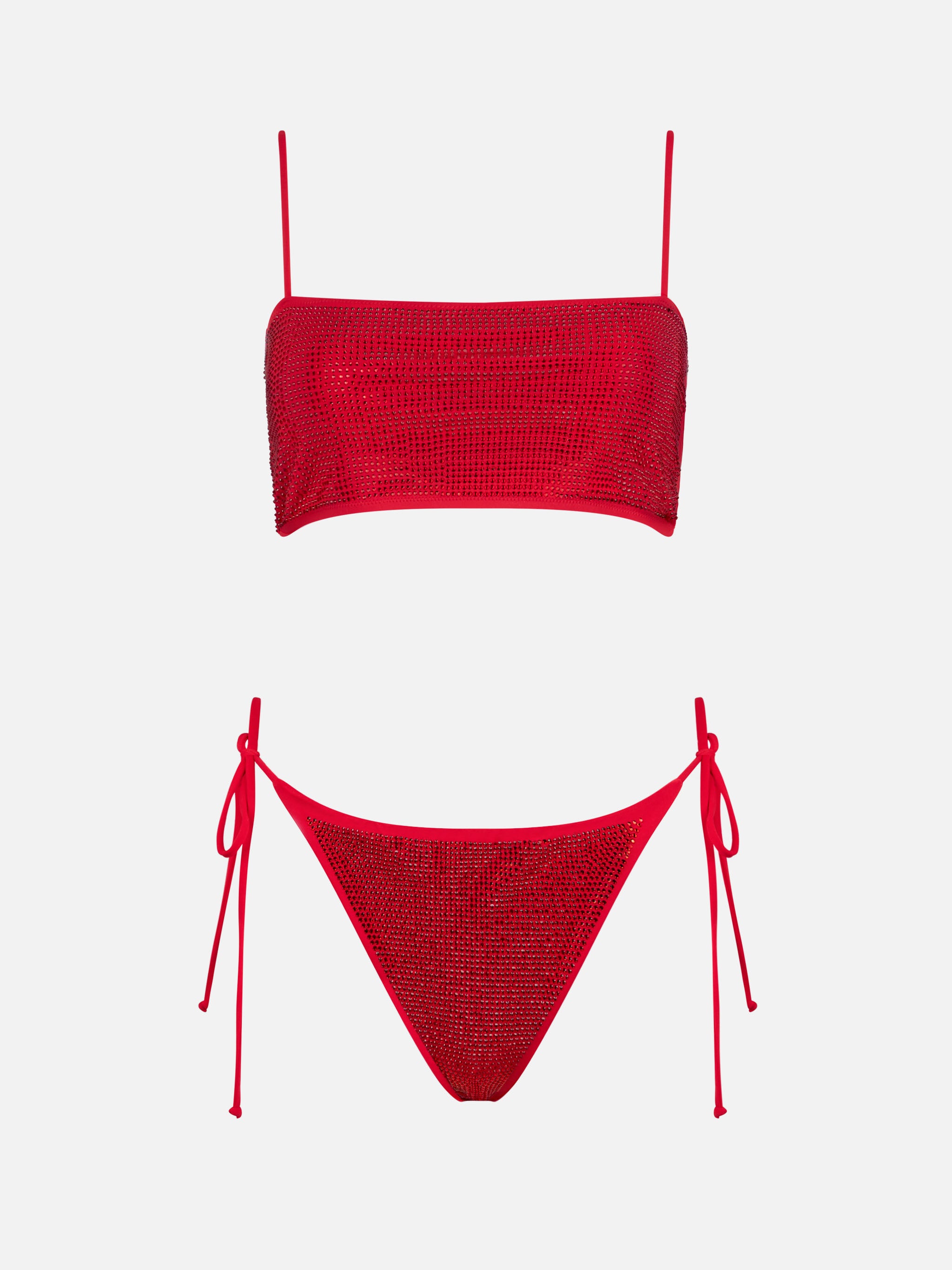 mc2-saint-barth-bikini-fascia-athena-virgo-donna-rosso-con-strass-slip-sgambato image 1