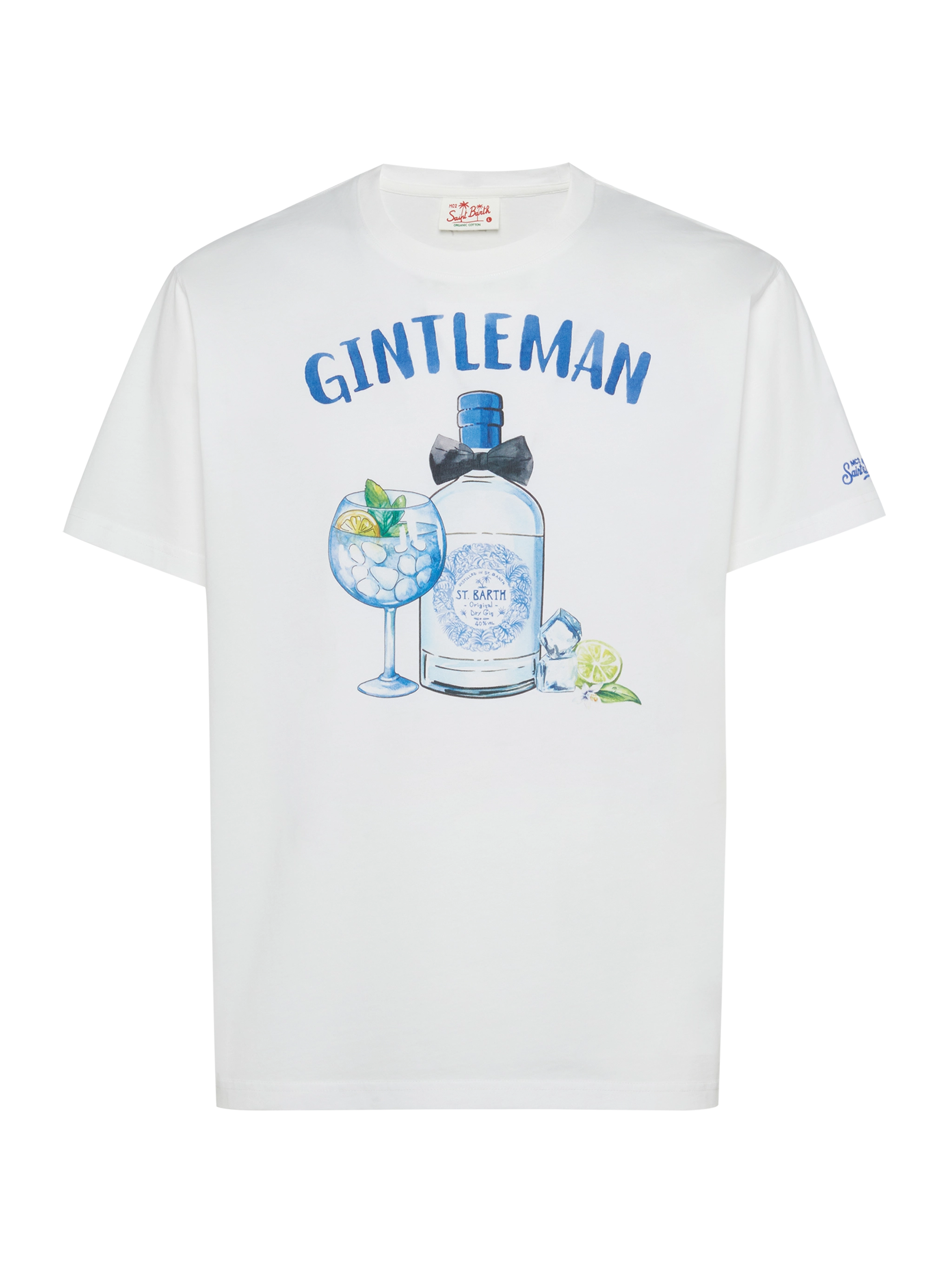 mc2-saint-barth-man-t-shirt-cotone-bianca-stampa-gintleman-uomo image 4