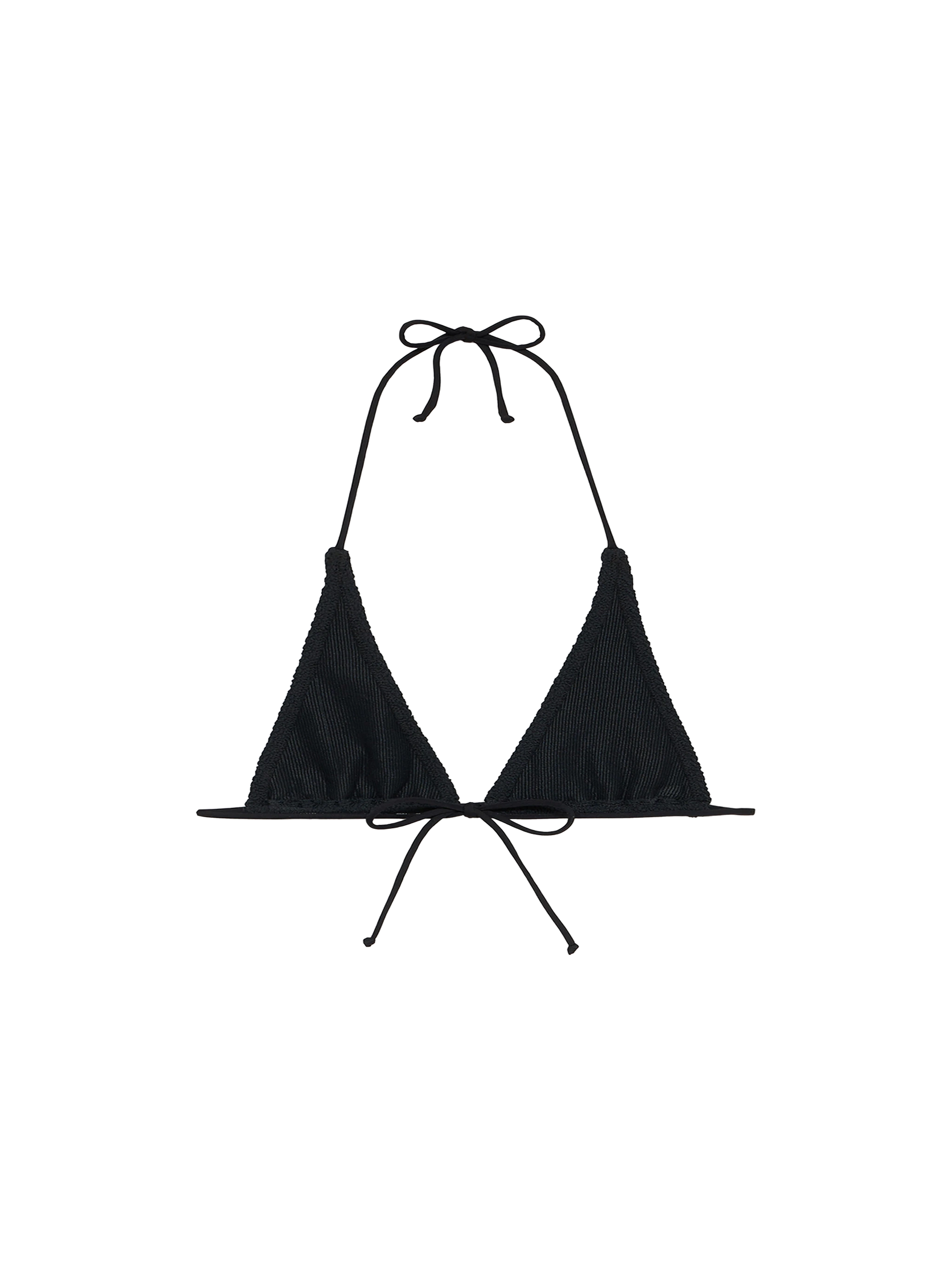 mc2-saint-barth-guiana-top-bikini-triangolo-crinkle-nero image 2