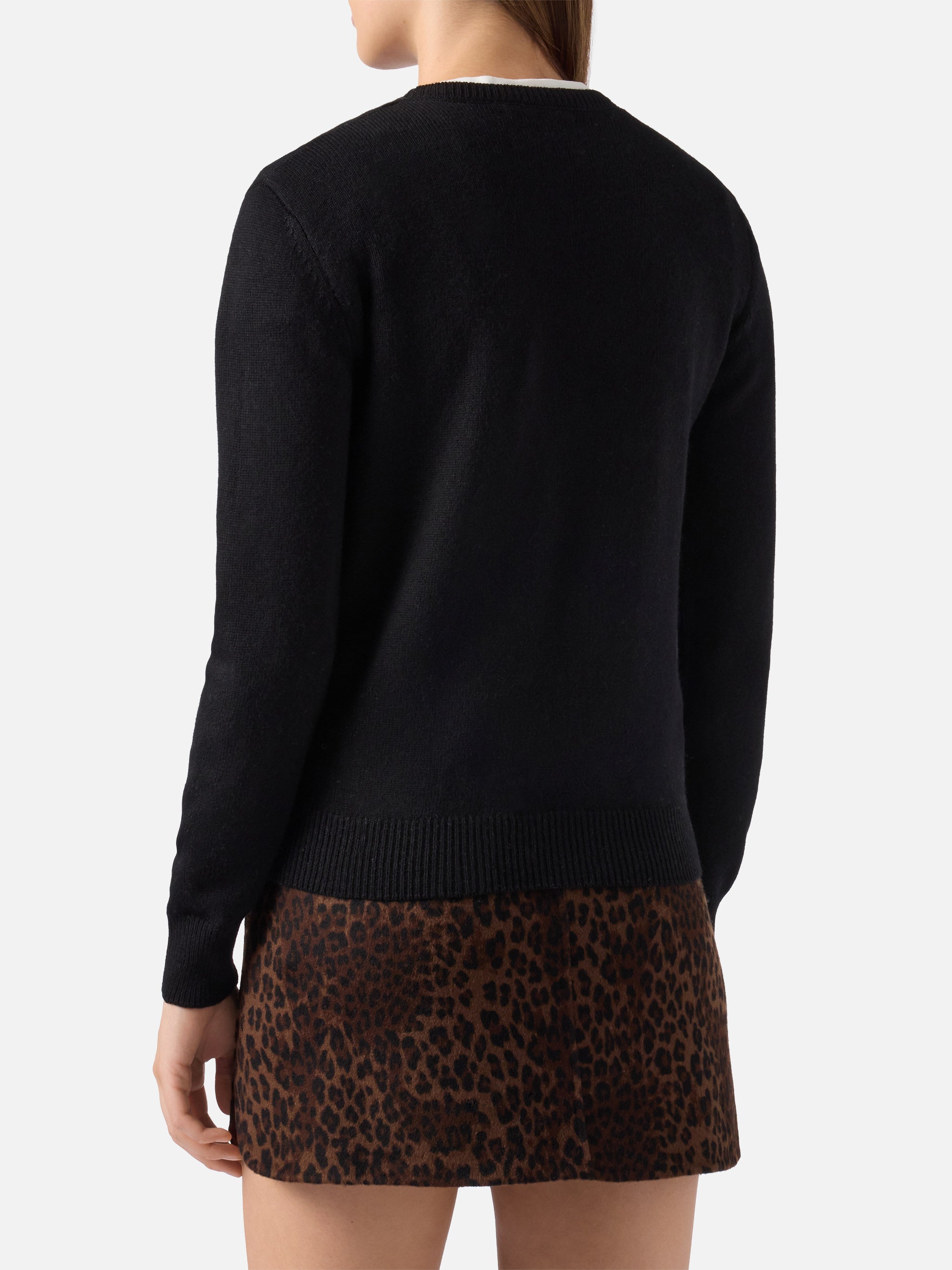 mc2-saint-barth-maglione-new-queen-in-misto-cashmere-nero-con-ricamo-bollicine-e image 4