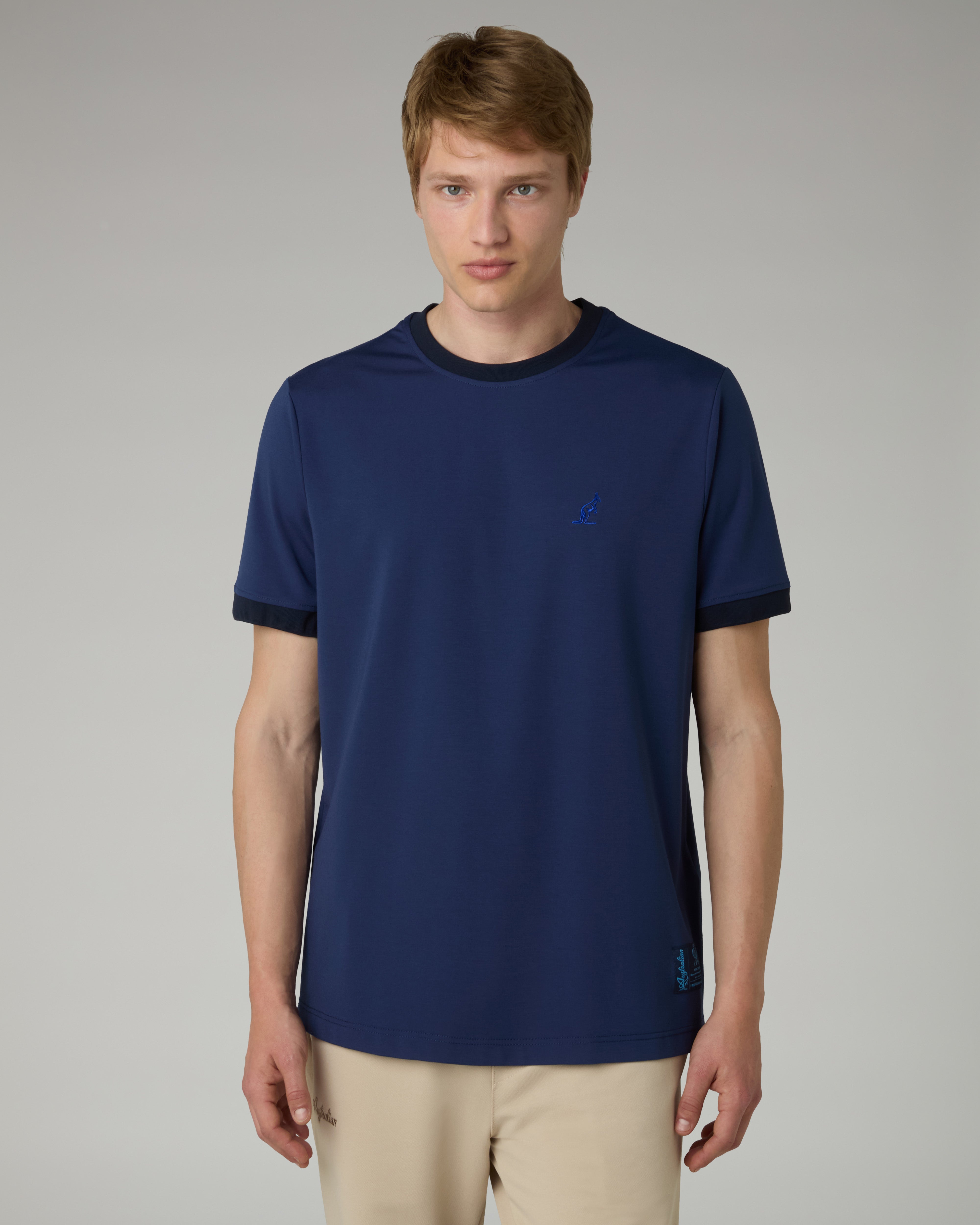 australian-flowline-t-shirt-t-shirt-flow-interlock-blu-cosmo-made-in-italy image 1