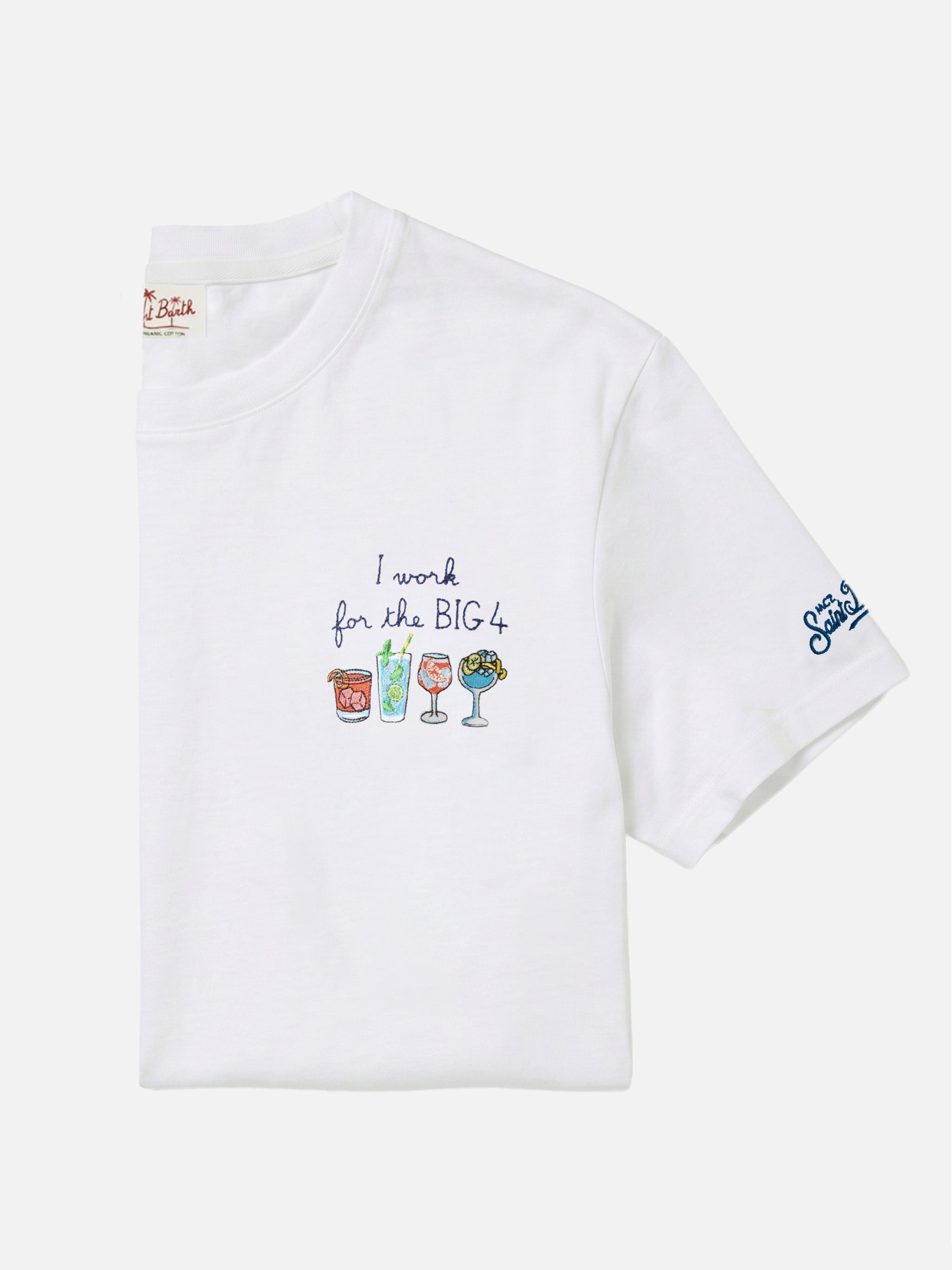 mc2-saint-barth-t-shirt-portofino-bianca-con-ricamo-i-work-for-the-big-4-cotone- image 1