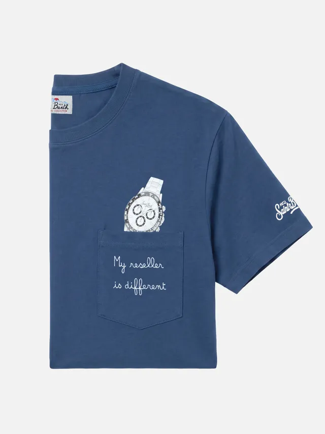mc2-saint-barth-t-shirt-connor-cotone-blu-navy-ricamo-my-reseller-is-different image 1