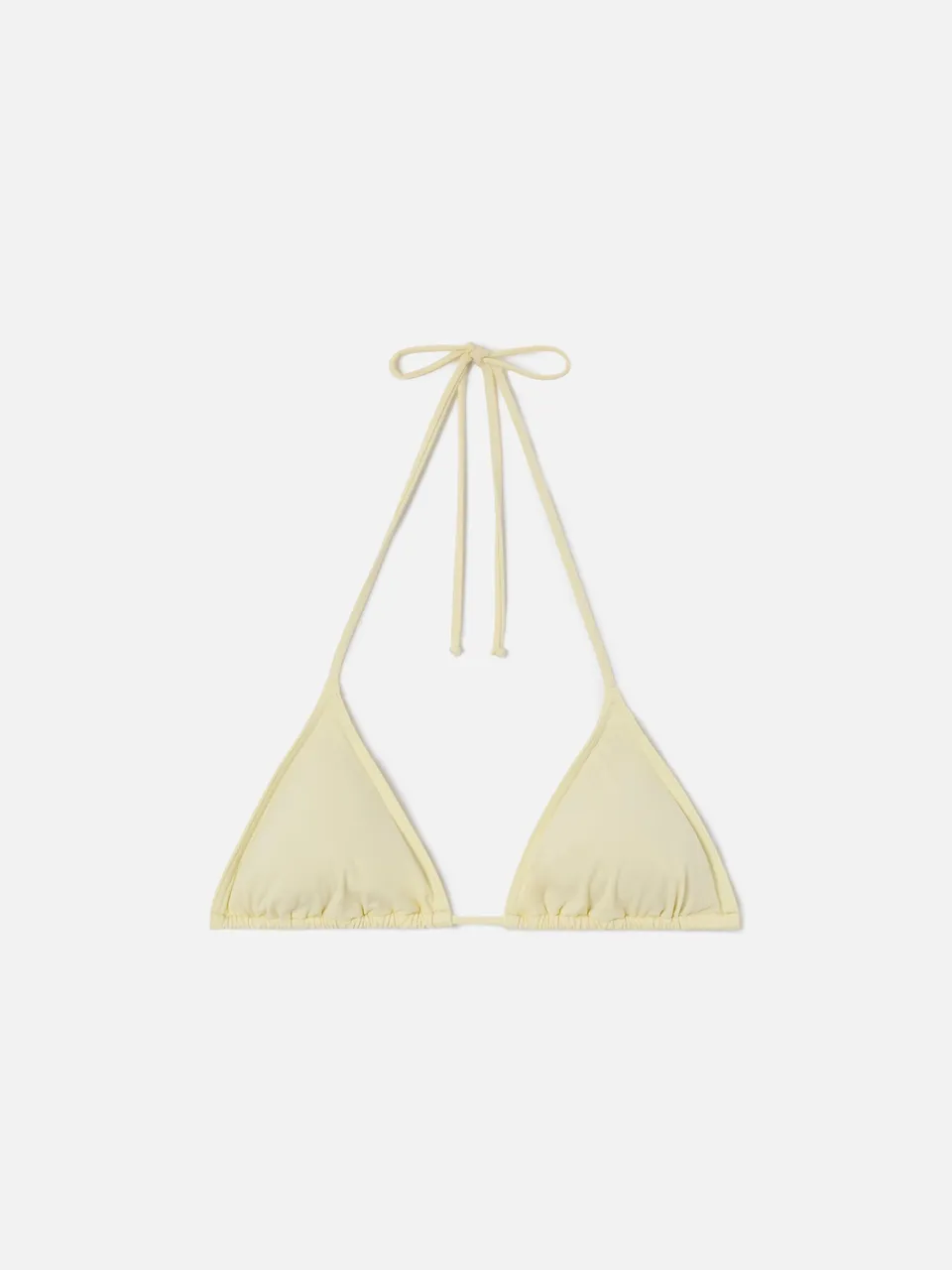 mc2-saint-barth-leah-top-bikini-triangolo-giallo-burro-con-laccetti image 1