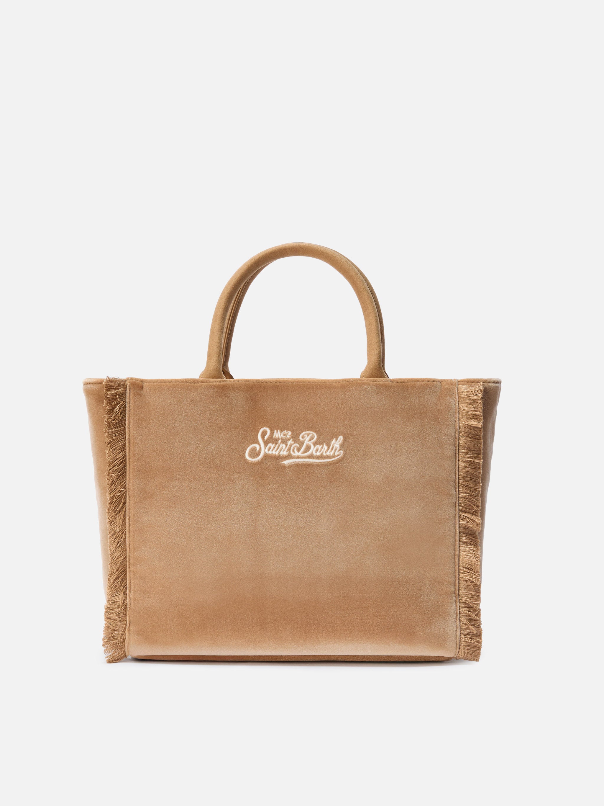 mc2-saint-barth-colette-velvet-borsa-a-mano-beige-in-velluto image 4
