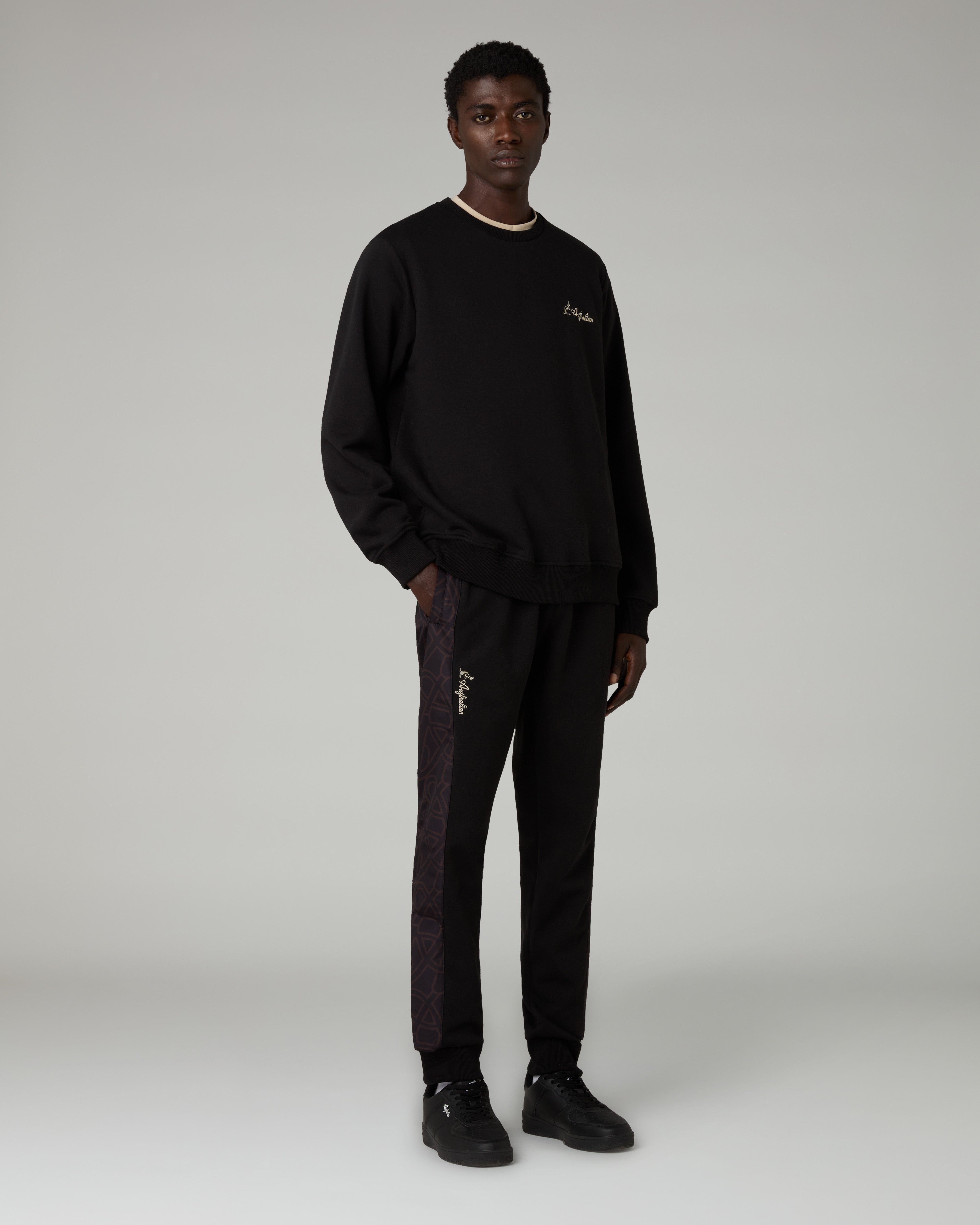 australian-iconissima-track-pant-nero-in-felpa-e-smash image 2