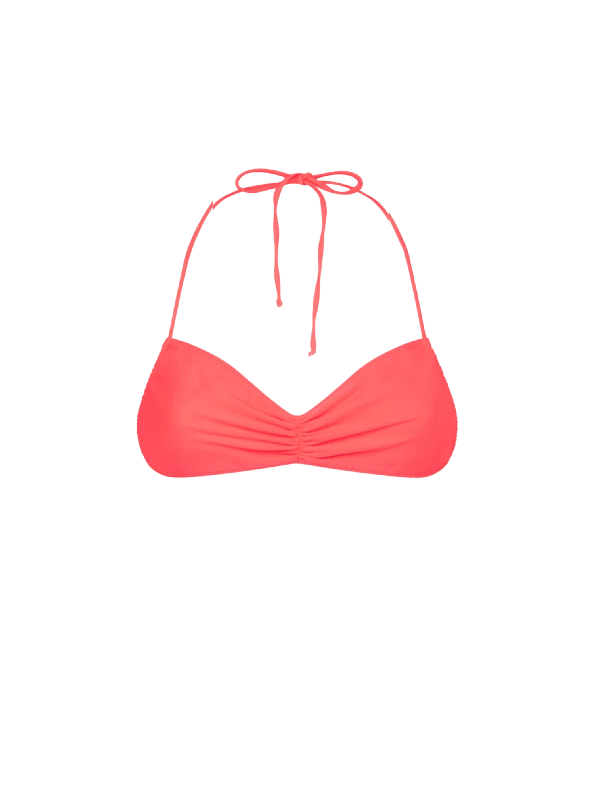 mc2-saint-barth-levante-top-bikini-a-fascia-rosso-fluo-tinta-unita image 1