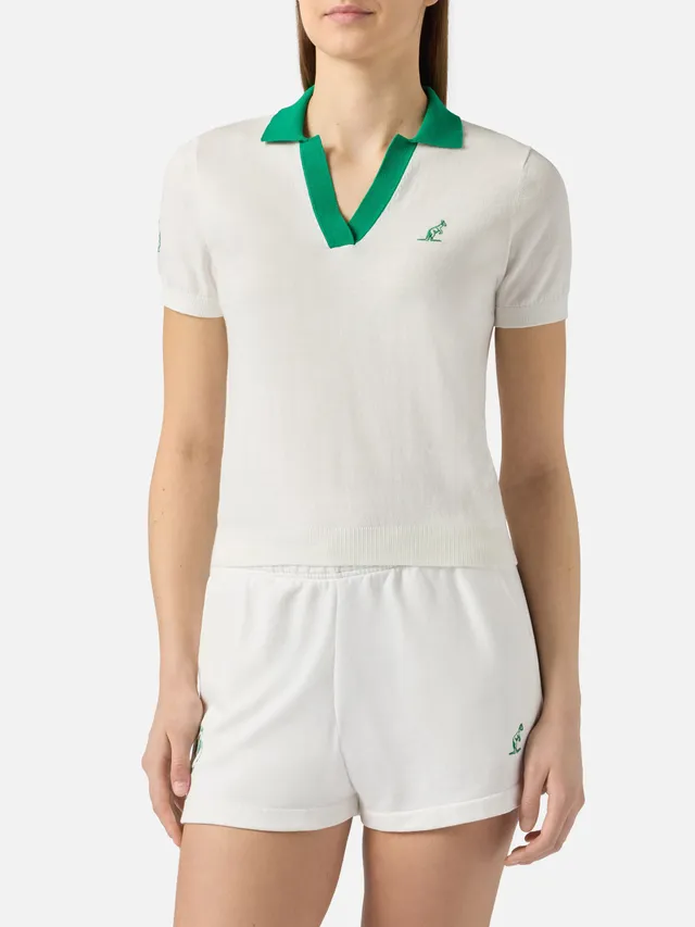 mc2-saint-barth-evonne-polo-donna-bianca-cotone-special-edition-australian image 1