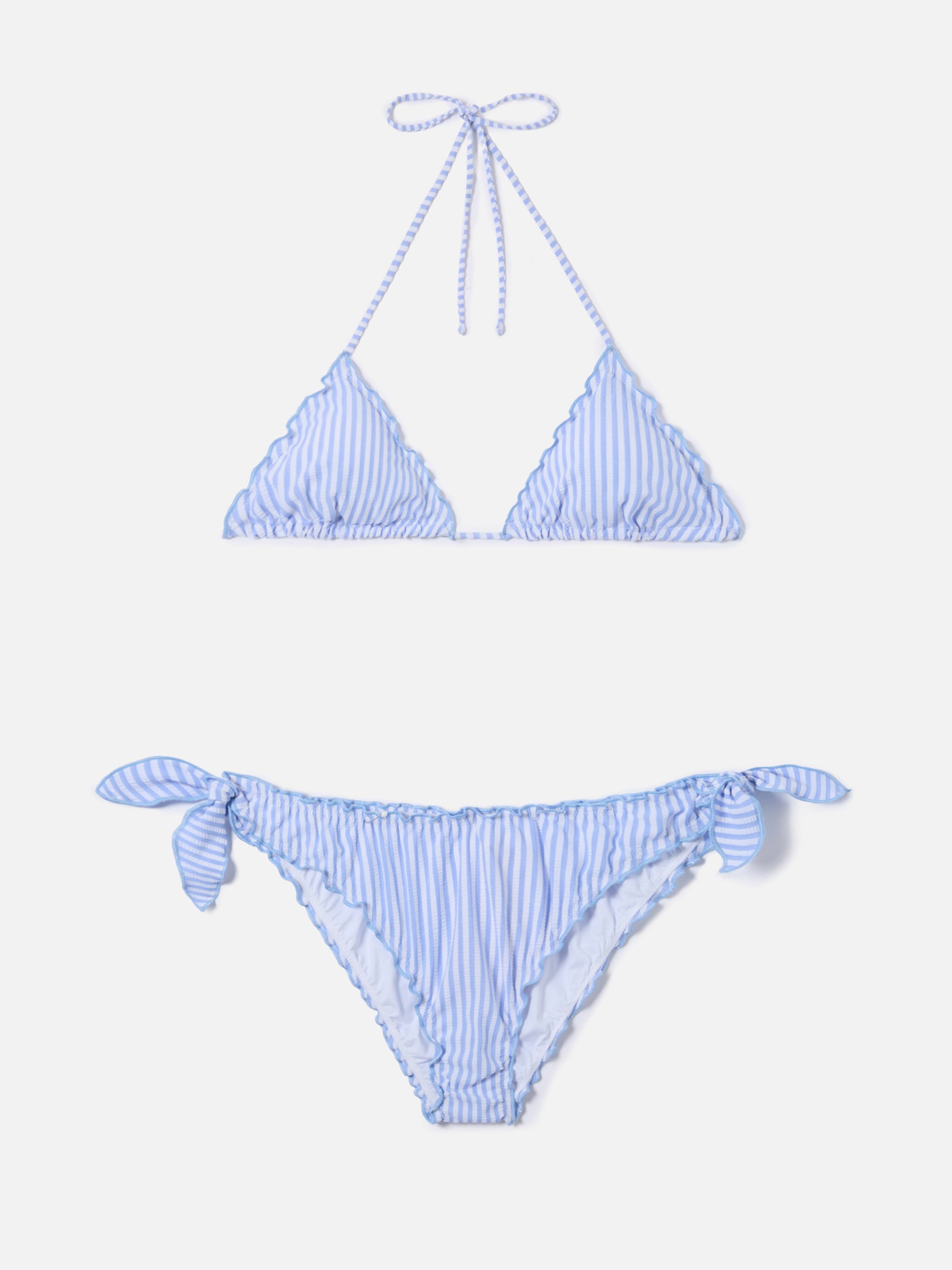 mc2-saint-barth-bikini-sarius-triangolo-in-seersucker-a-righe-bianche-e-azzurre image 1
