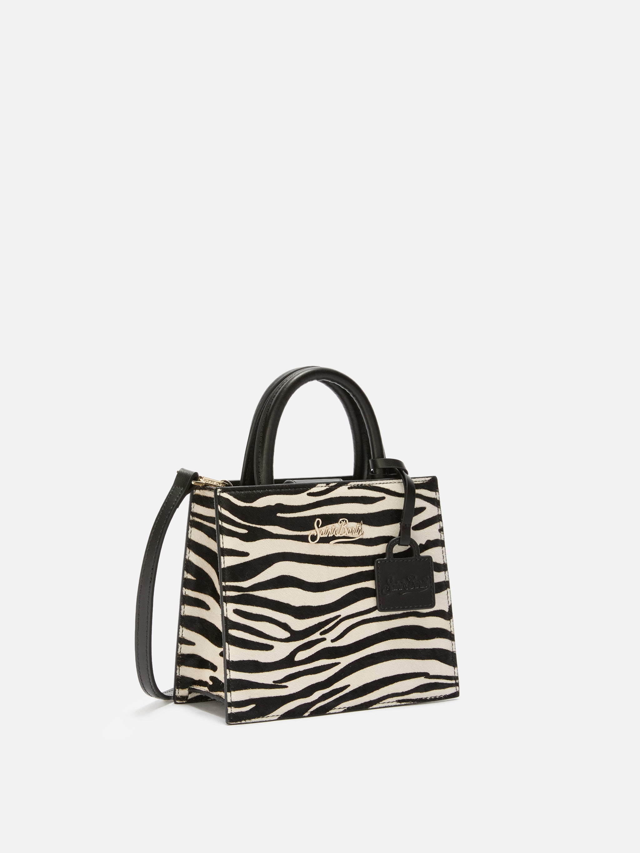 mc2-saint-barth-shop-bag-mini-zebra-in-pelle-bianco-e-nero image 3
