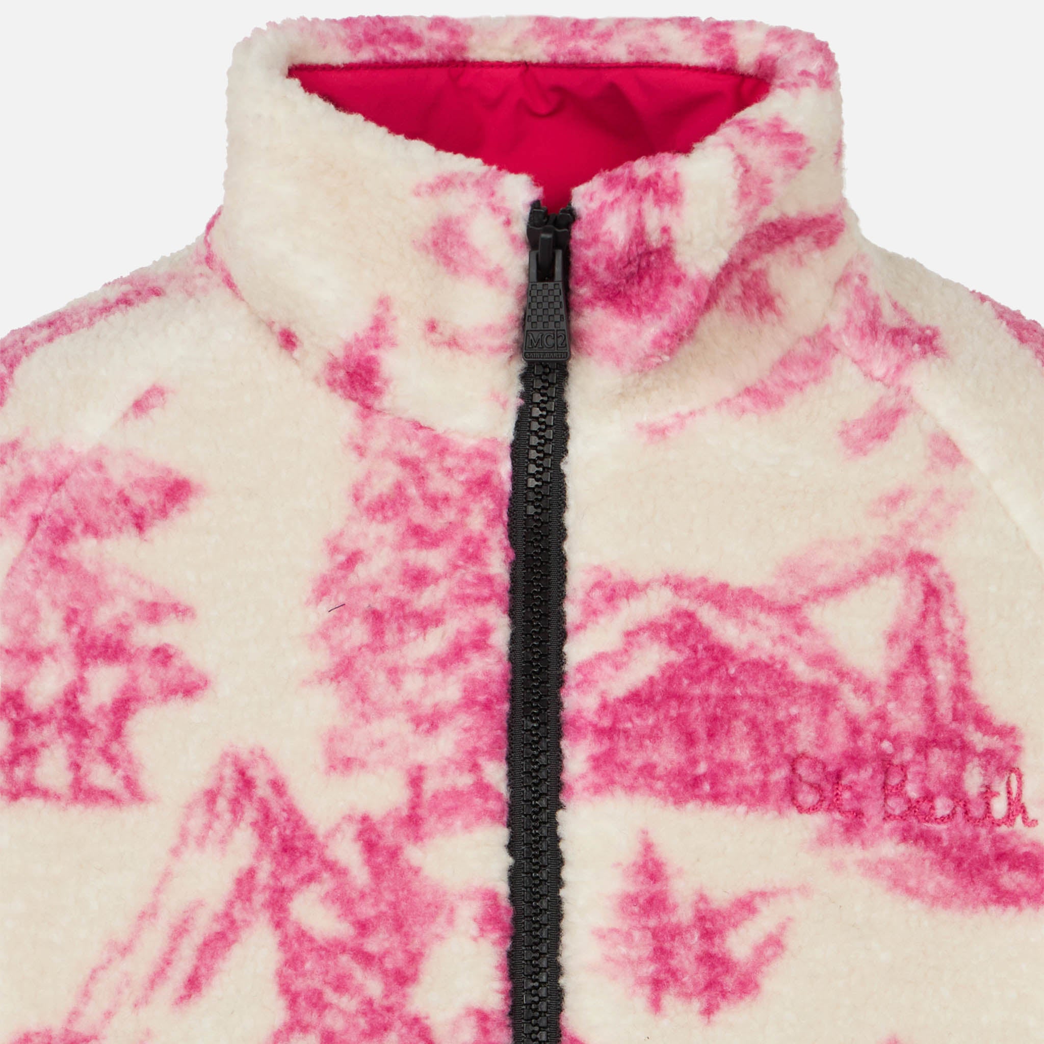mc2-saint-barth-key0004-giubbotto-sherpa-bambina-bianco-toile-de-jouy image 3
