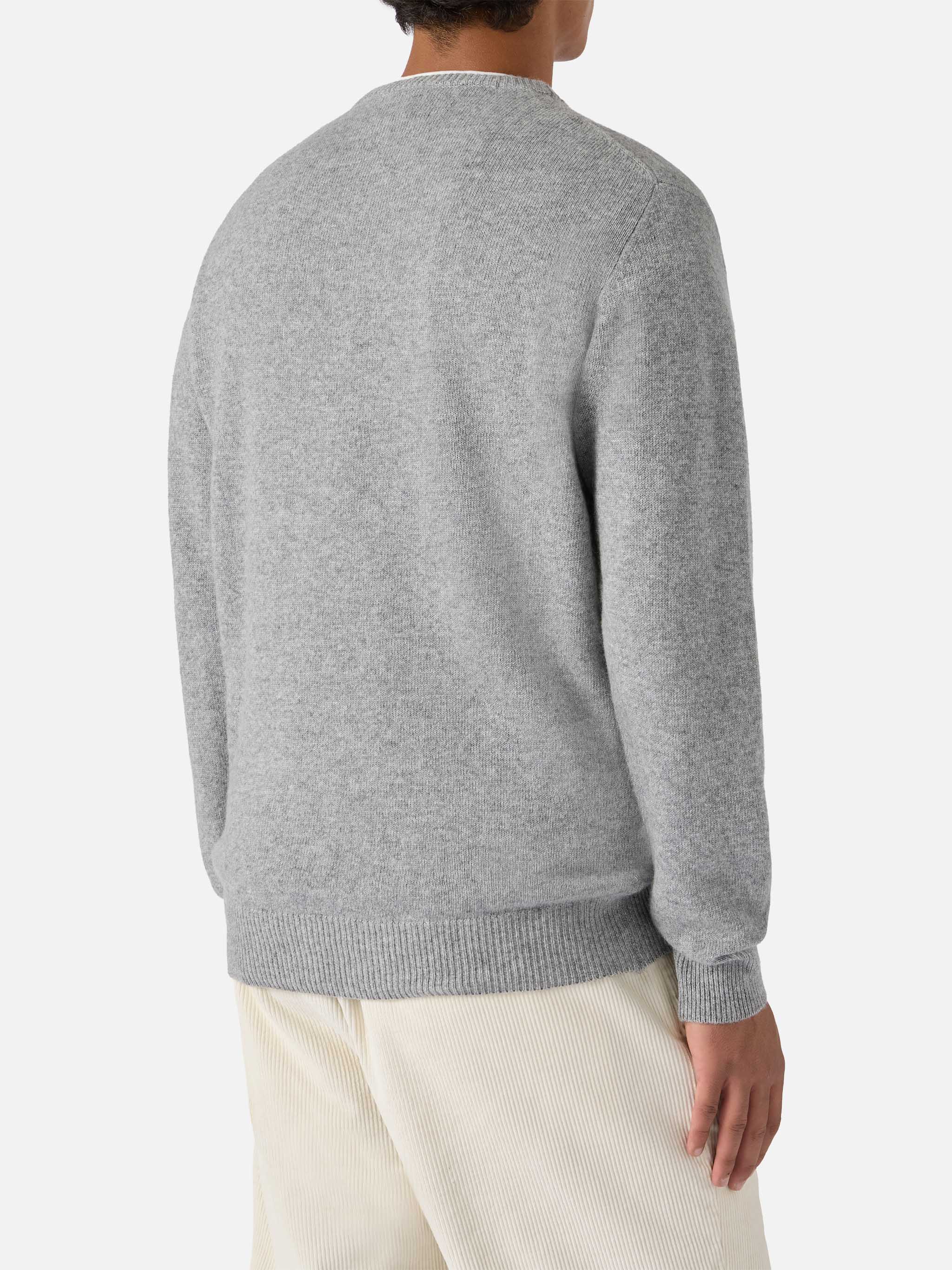 mc2-saint-barth-heron-maglione-uomo-girocollo-misto-cashmere-grigio-bollicine-te image 3