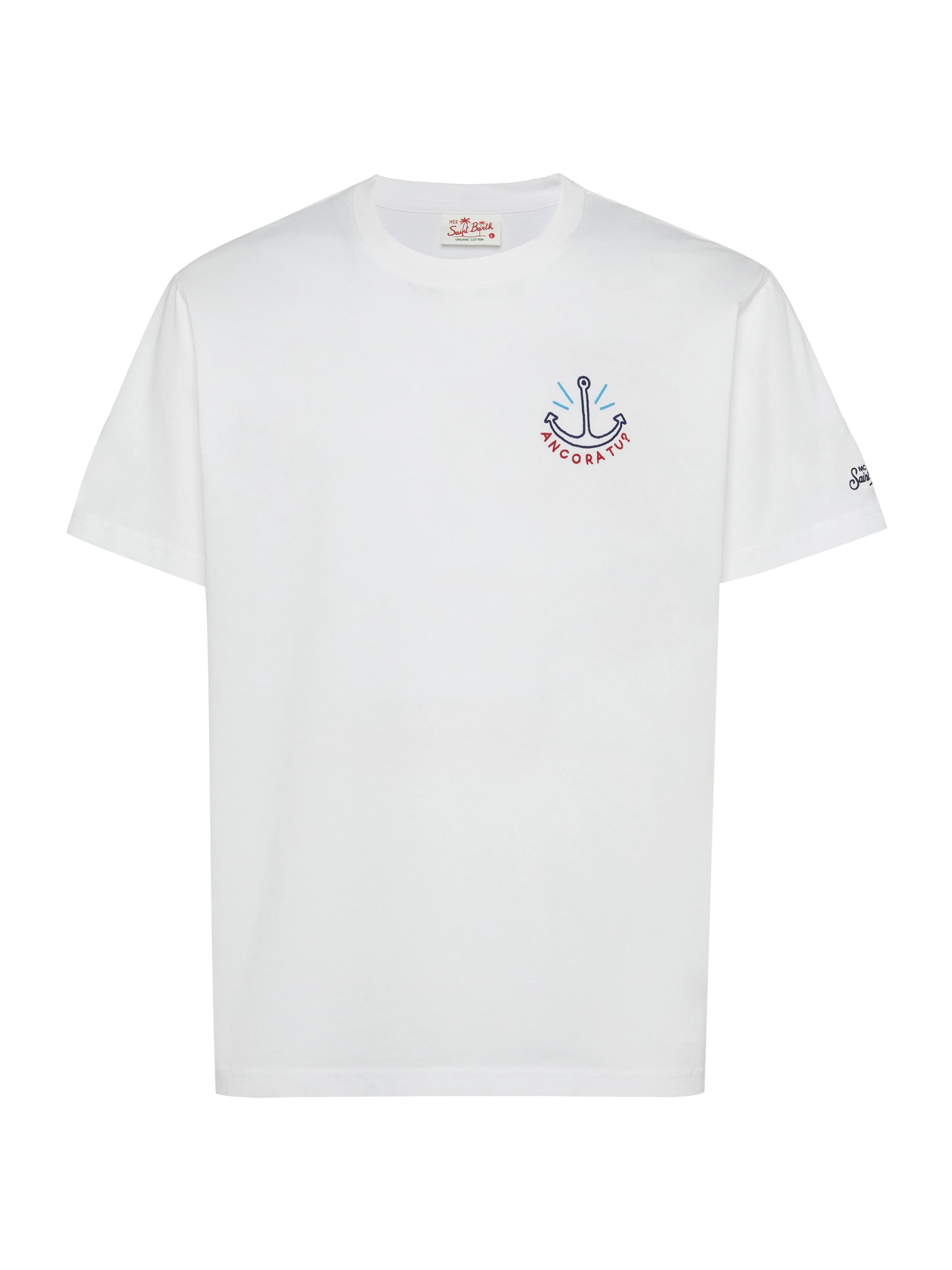 mc2-saint-barth-t-shirt-portofino-bianca-ricamo-ancora-tu-special-edition image 4