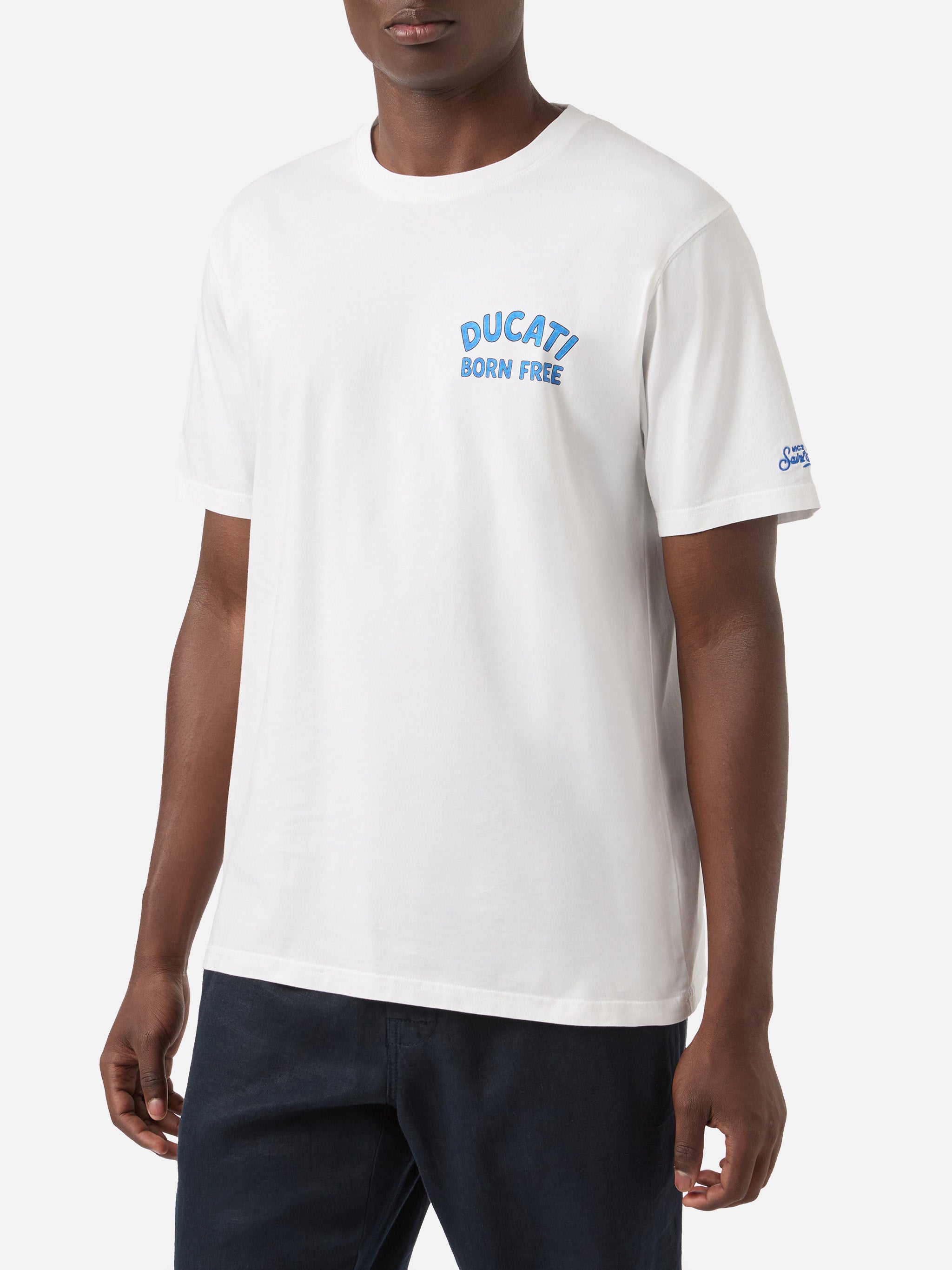 mc2-saint-barth-t-shirt-portland-bianca-con-stampa-ducati-born-free-edizione-spe image 2