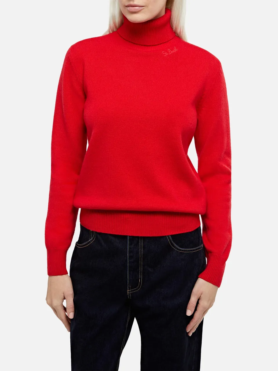 mc2-saint-barth-moody-dolcevita-donna-rosso-in-misto-cashmere image 1