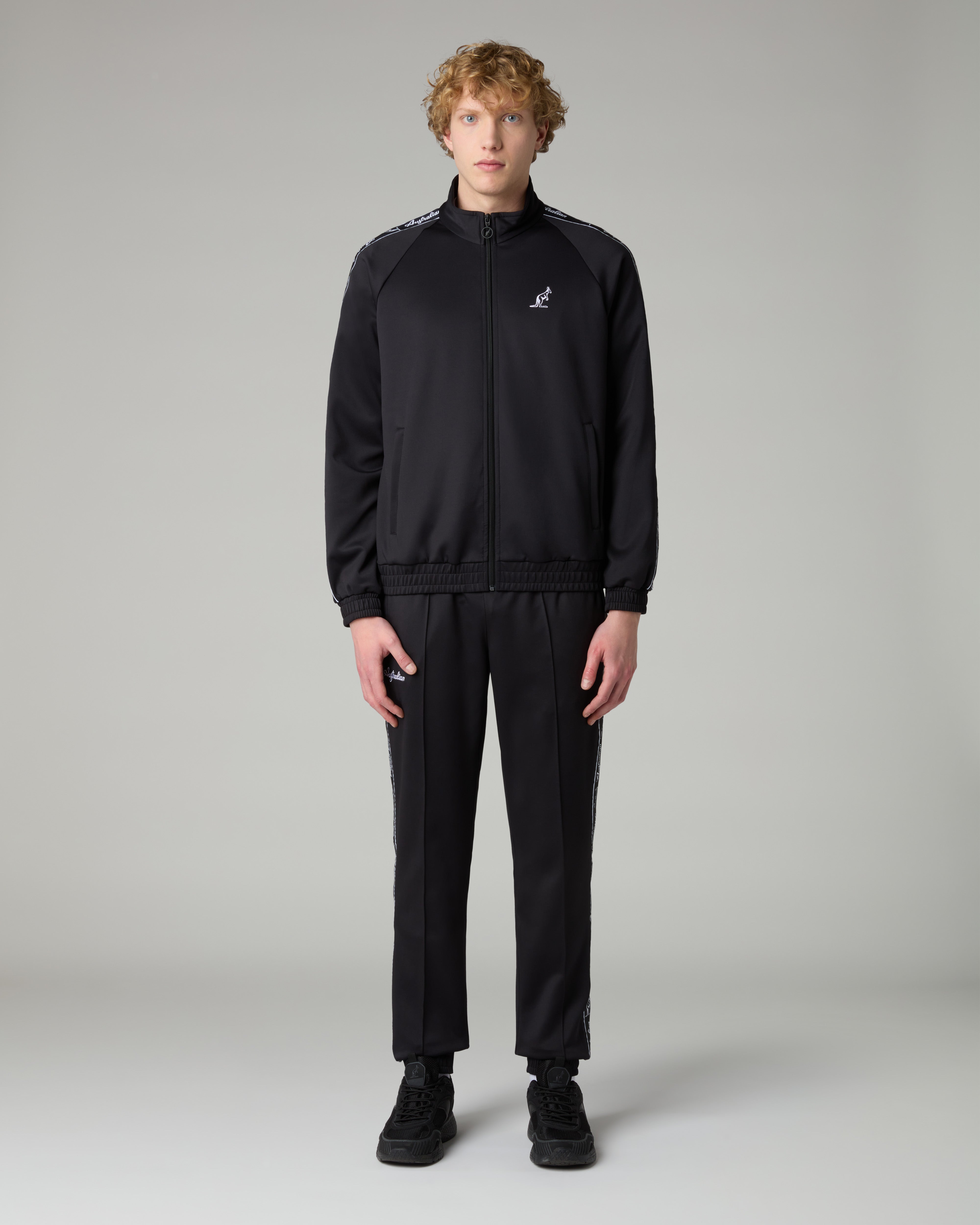 australian-tape-tracksuit-tuta-completa-nero-full-zip image 1
