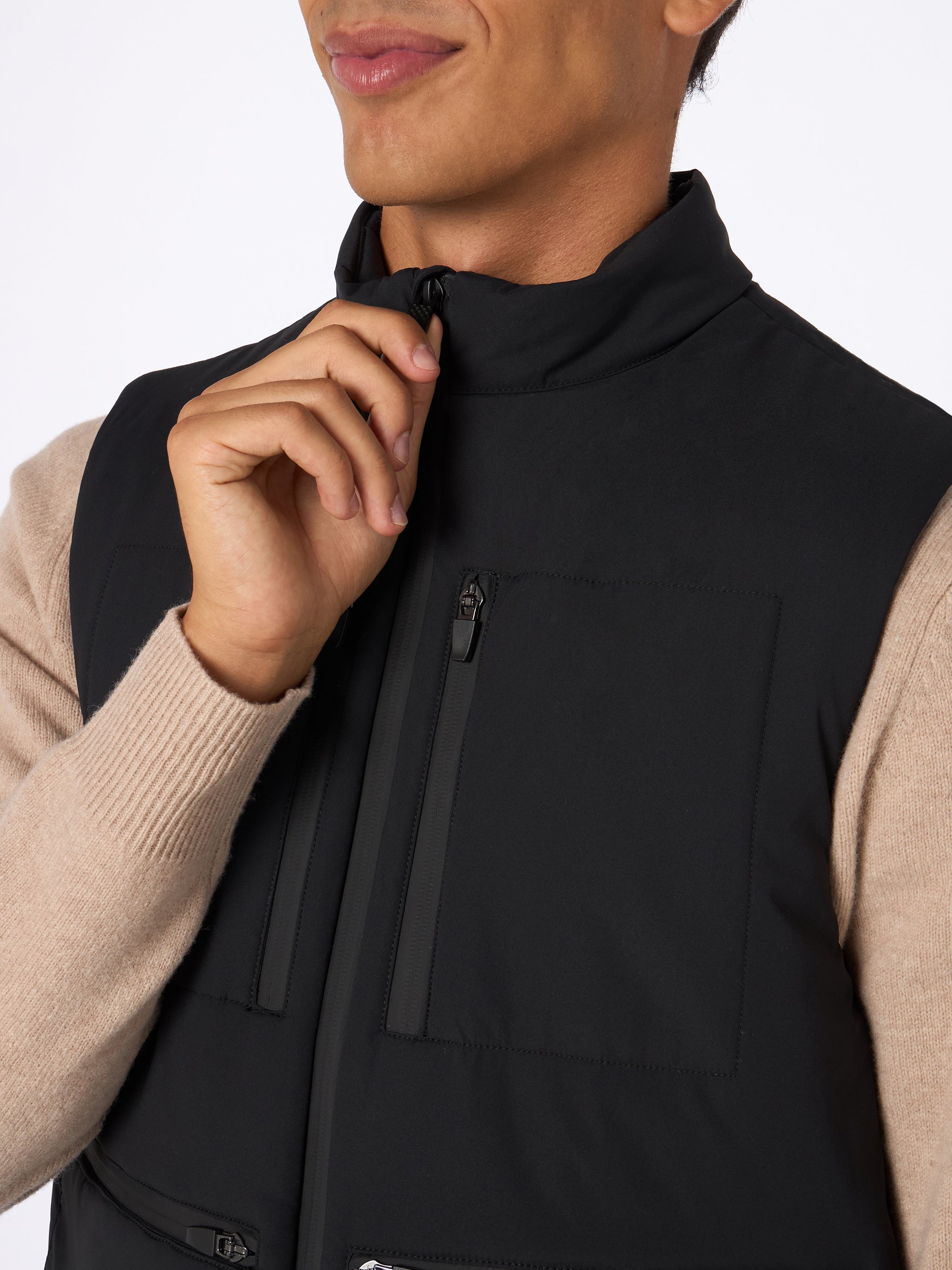 mc2-saint-barth-vonn-gilet-imbottito-tecnico-nero-uomo image 2