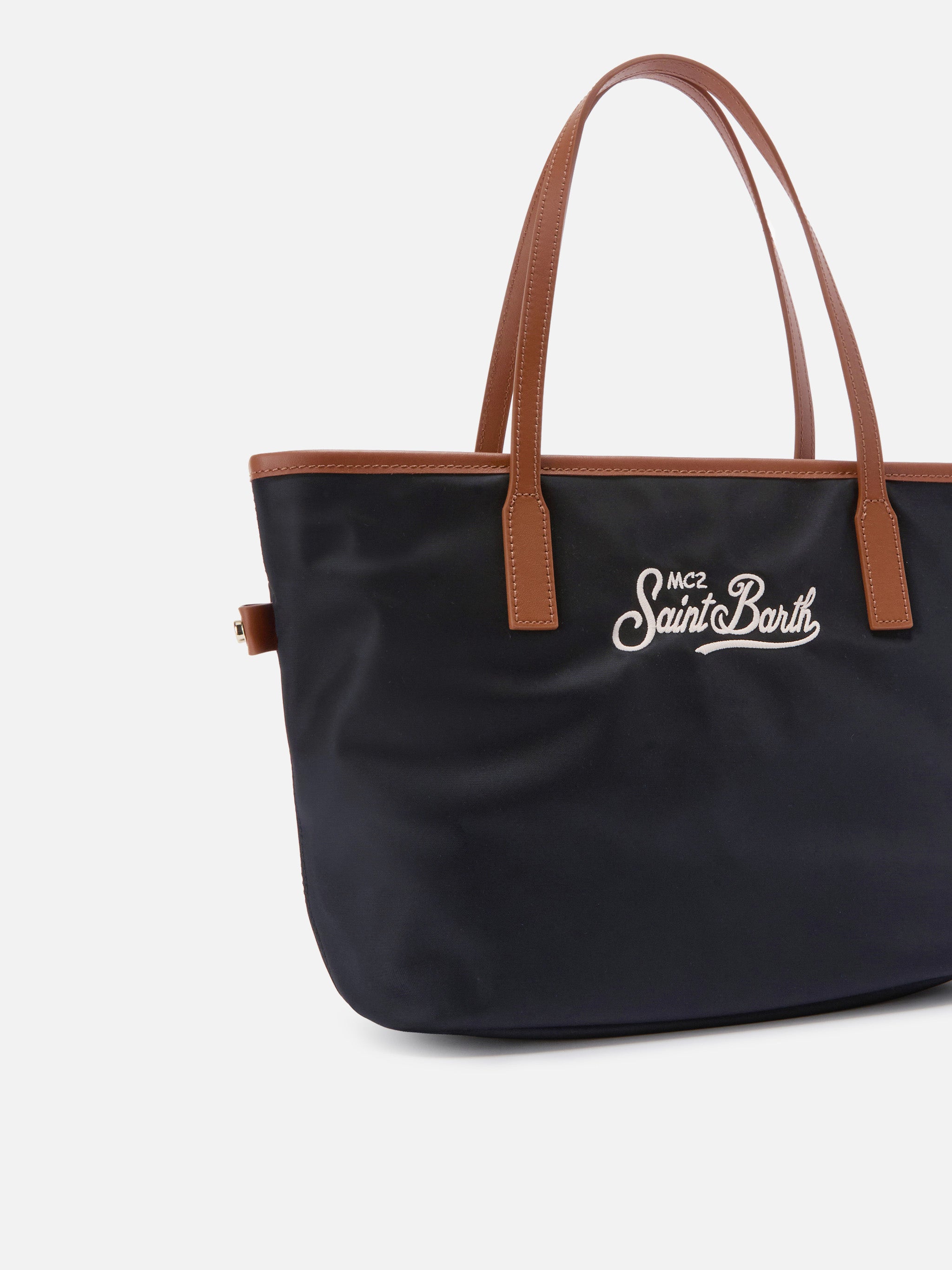 mc2-saint-barth-city-medium-borsa-nylon-nera-con-logo image 3