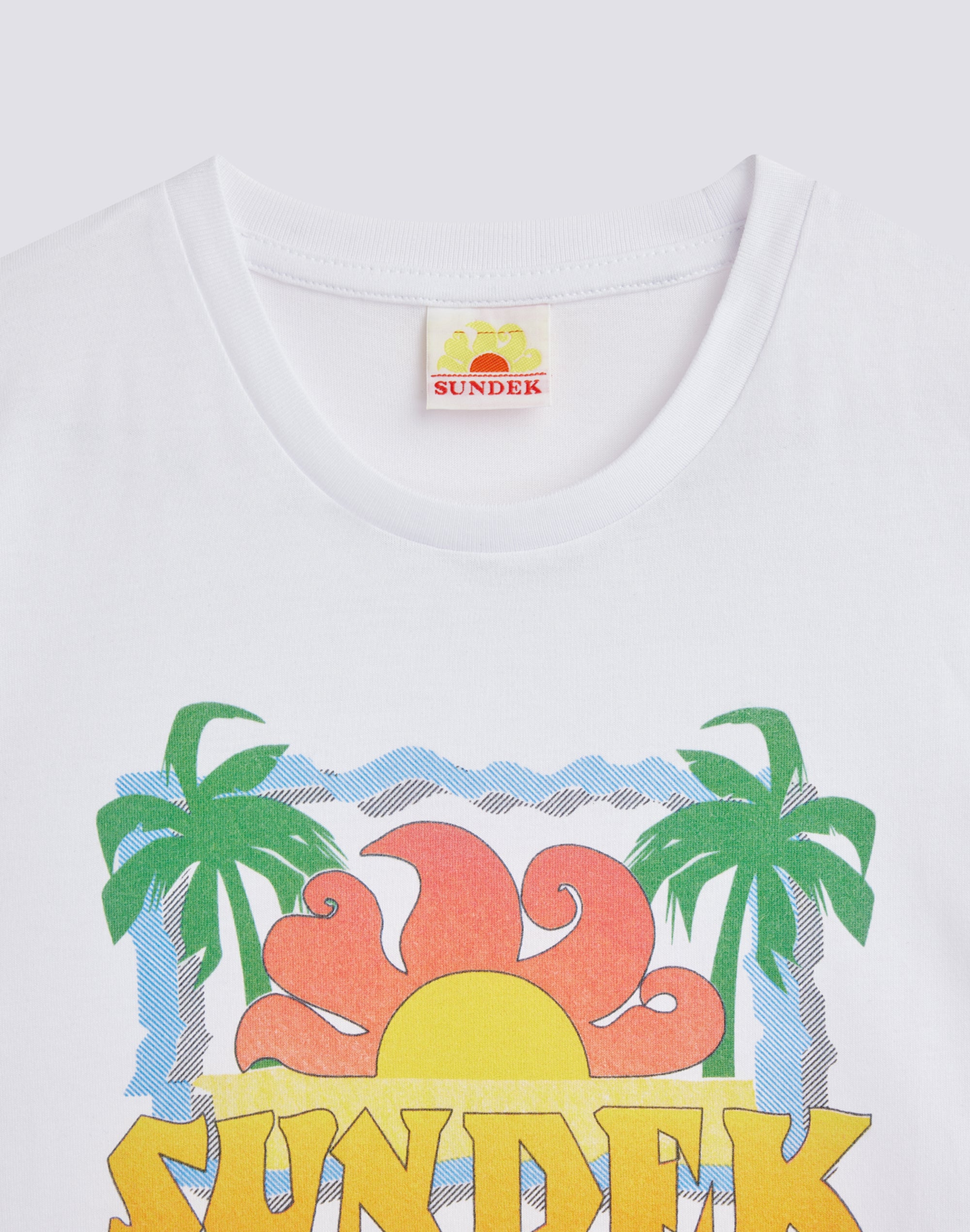 sundek-t-shirt-bambino-manica-corta-con-stampa-palme-d-archivio image 3