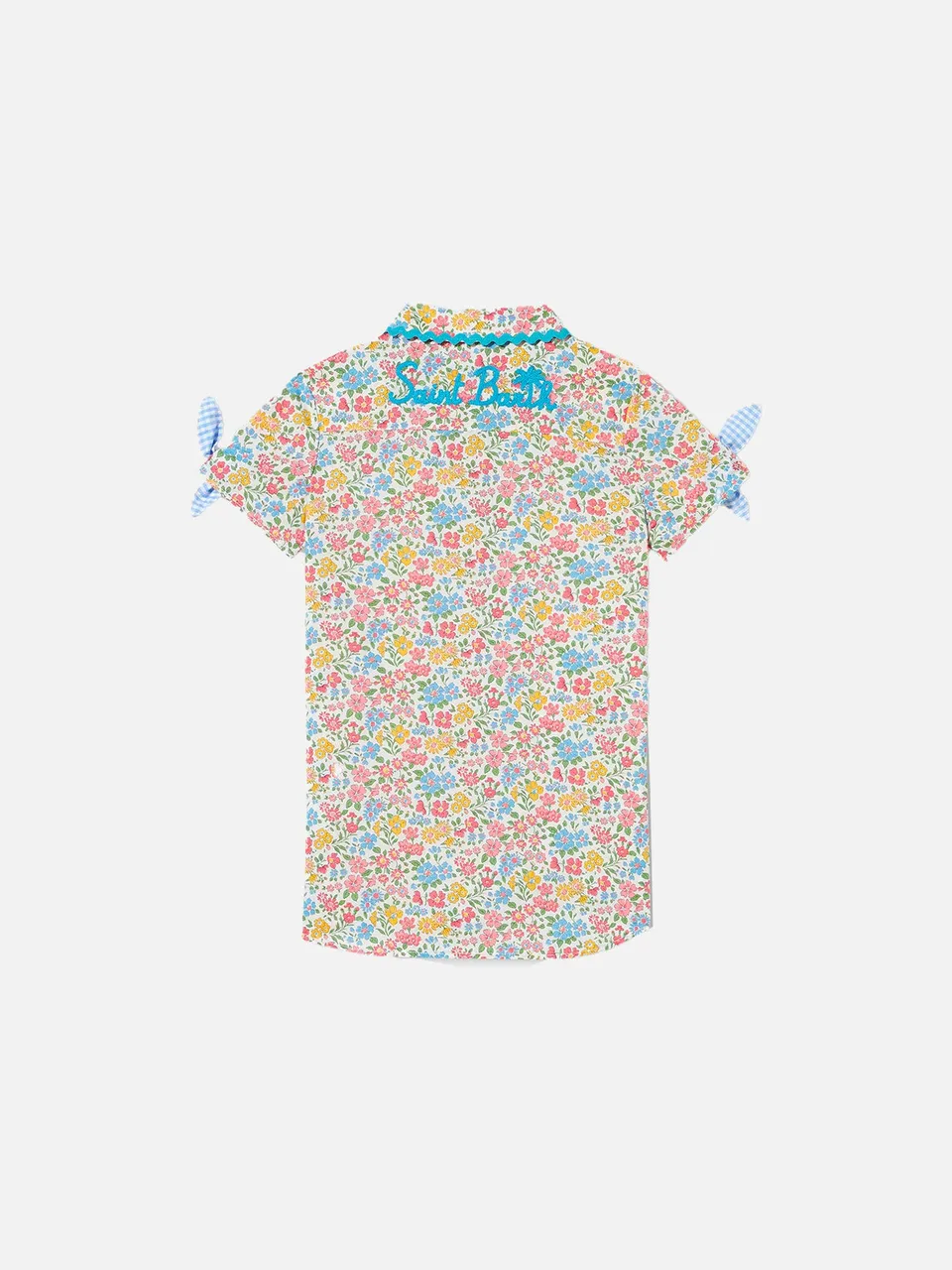 mc2-saint-barth-abito-chemisier-bambina-cotone-stampa-fiori image 1