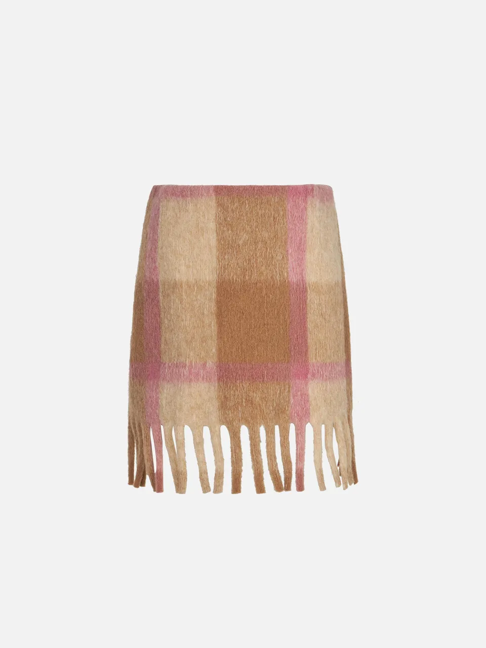 gonna-bambina-con-frange-mc2-saint-barth-eloise-tartan-beige-e-rosa image 1
