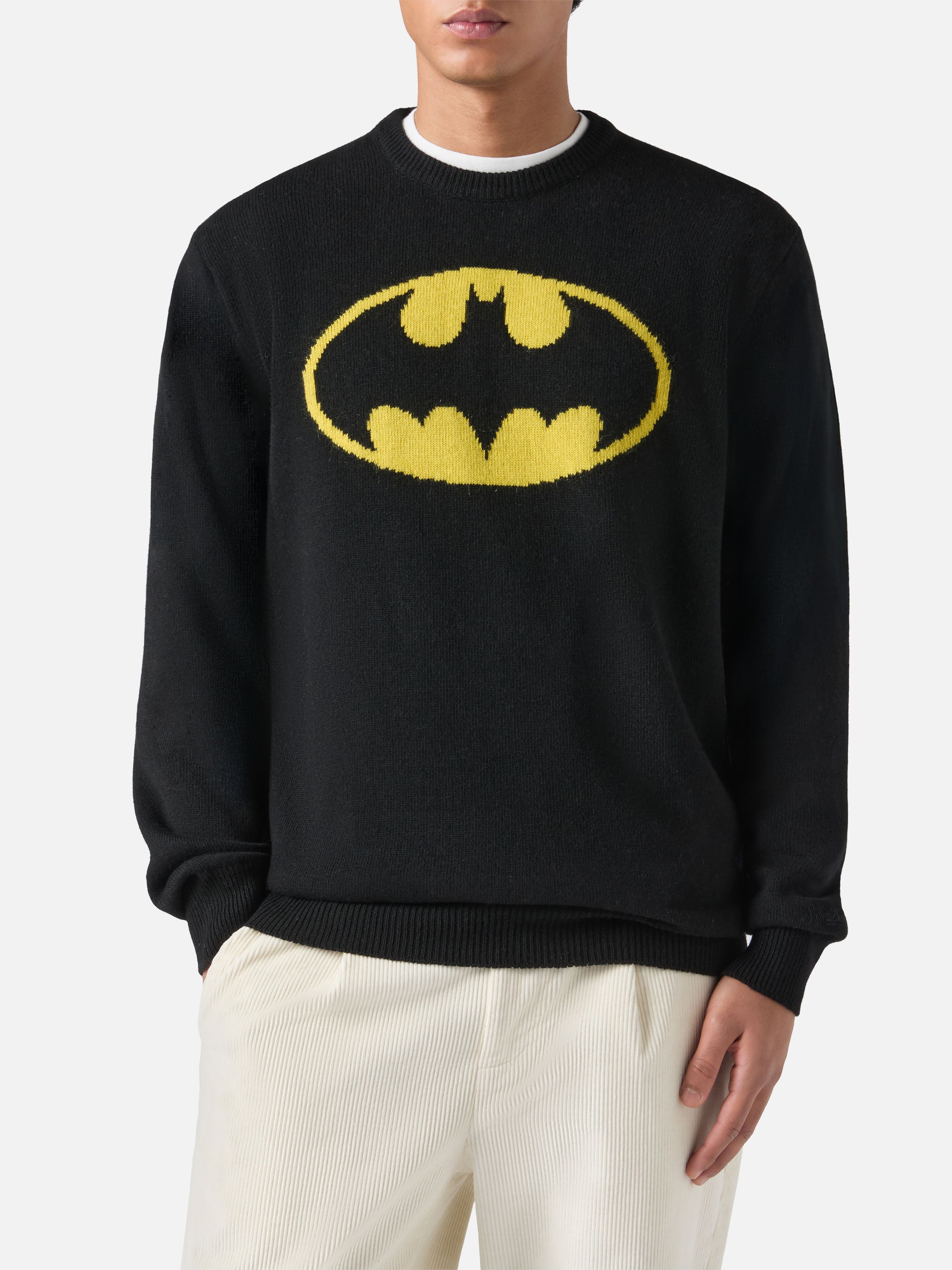 mc2-saint-barth-heron-maglia-uomo-ricamo-batman-nera image 1
